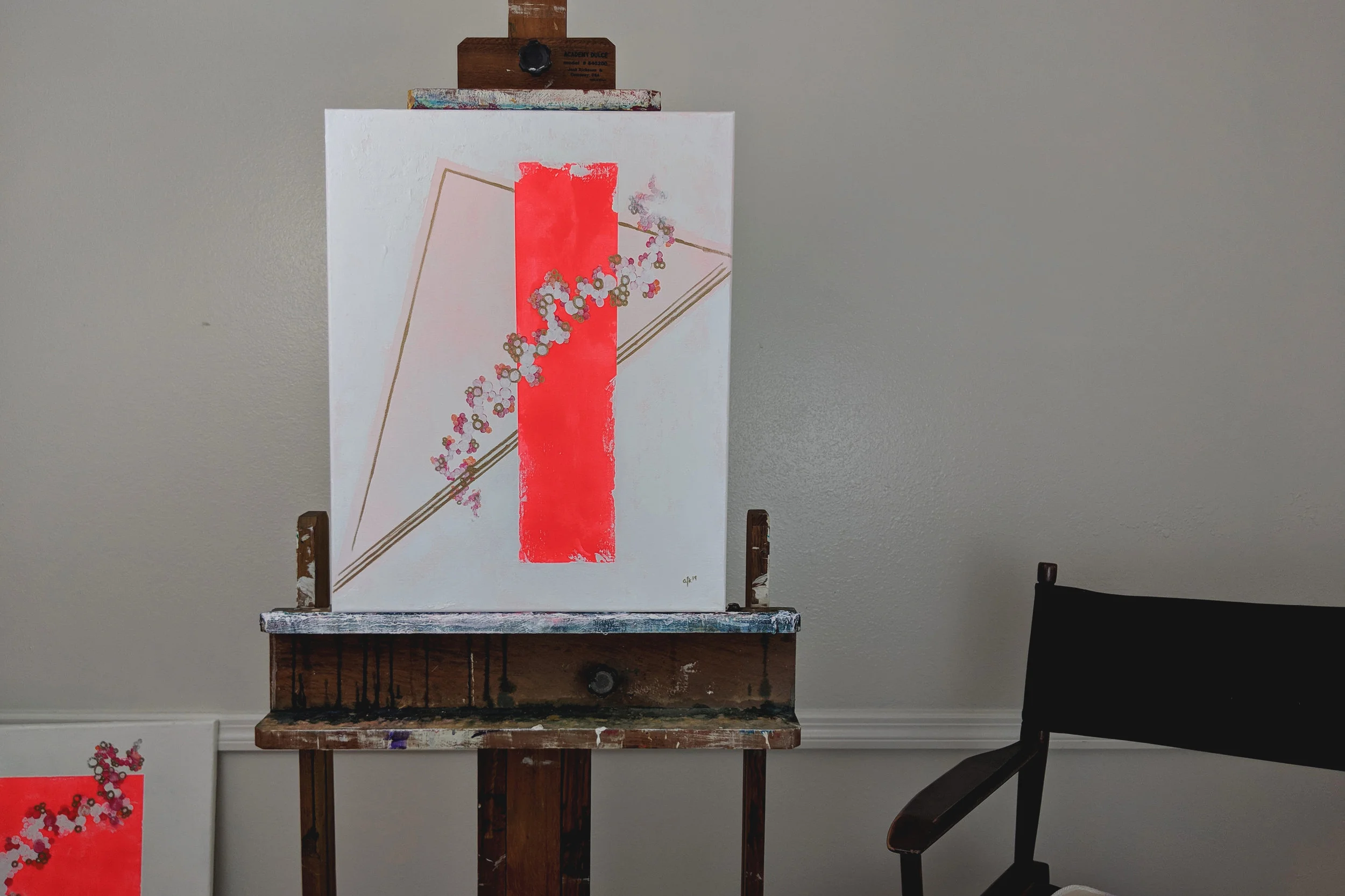 red #2 acrylic painting on canvas