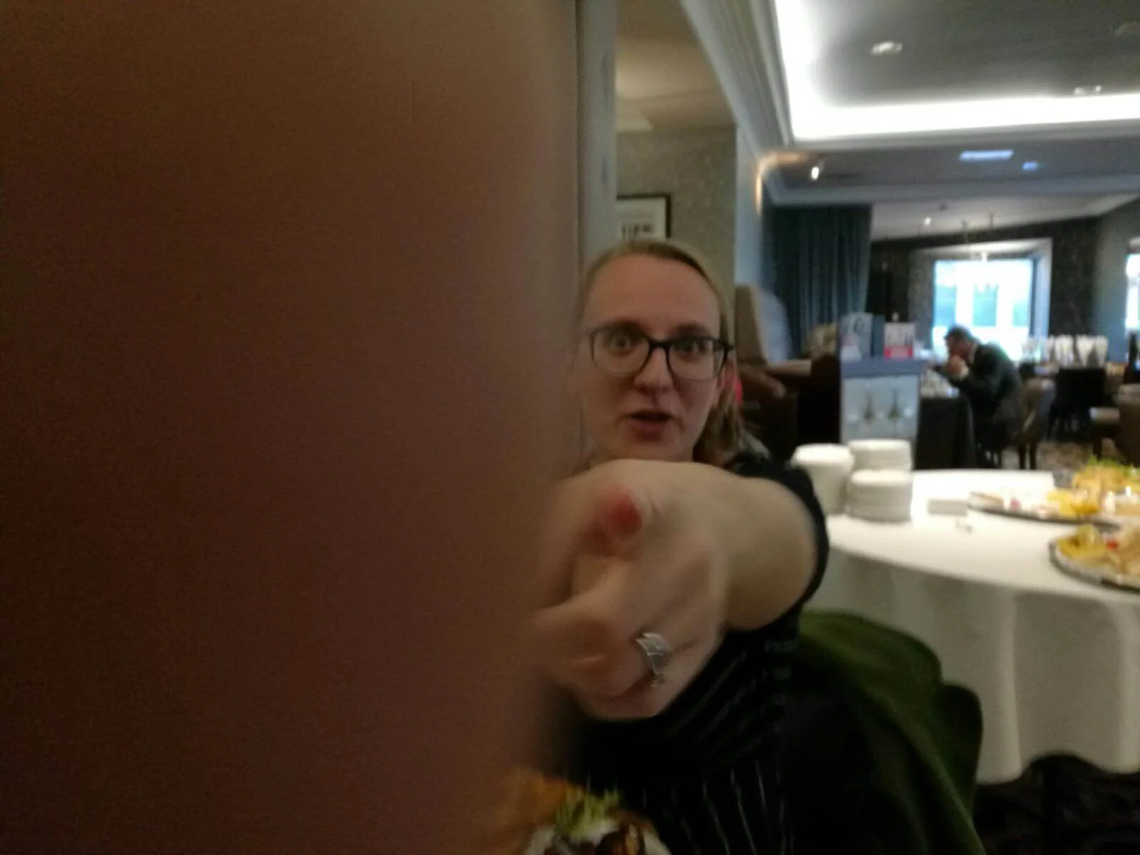 I could see Colin was doing his classic finger over the camera as a joke and actually the result is quite funny in itself! 