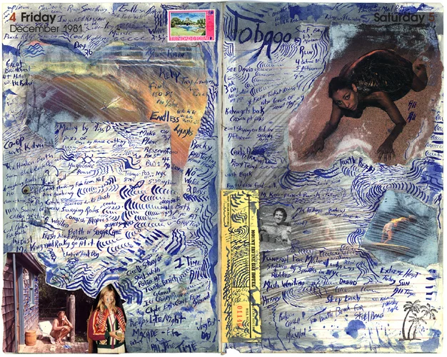 Tony Caramanico The Surf Journals, Series 1: December 4, 1981 , 2001 available as: 16 1/4 x 18 3/4 in. print (edition of 12) 27 x 33 in. print (edition of 12) 34 x 43 in. stretched canvas print (edition of 7) 4 x 55 1/4 in. stretched canvas print (edition of 3)