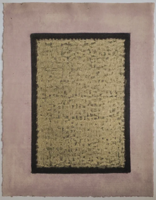 Olivia Munroe Histories , 2012 beeswax, ink, metallic powder on vintage hand made paper 9 3/4 × 7 31/50 in. (24.8 × 19.4 cm.)