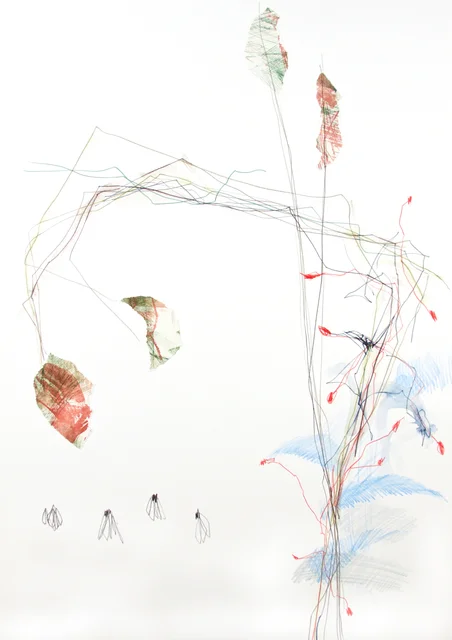 Michael Rich End of Winter I , 2016 mixed media on paper 30 × 21 in.