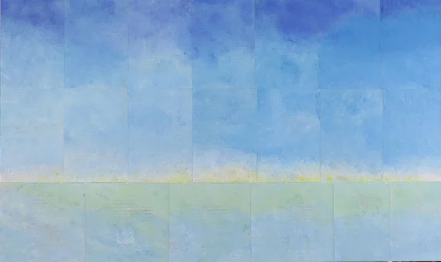 Charlie Miesmer Untitled , 2013 mixed media on canvas 36 × 60 in. 