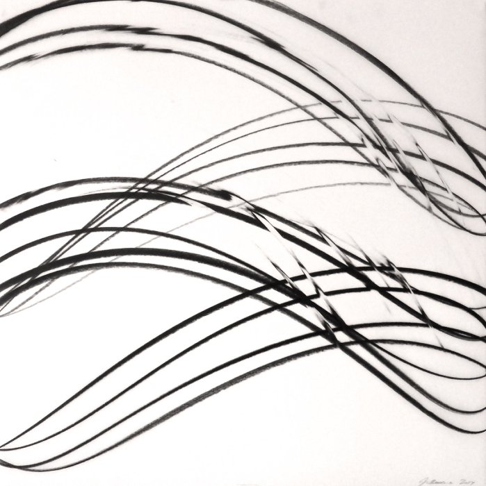 Jaanika Peerna Undulations 7 , 2014 pigment on mylar 14 x 14 in.