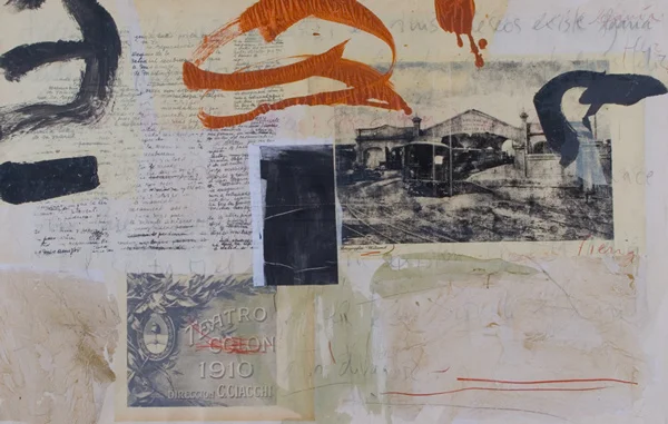 Maria Noel Westbound , 2010 mixed media on canvas 44 1/2 x 69 1/4 in.