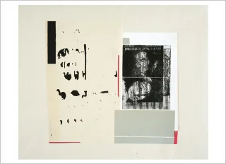 Maria Noel Hiroshima mon amour II , 2009 collage on paper and etching 24 x 21 3/4 in.