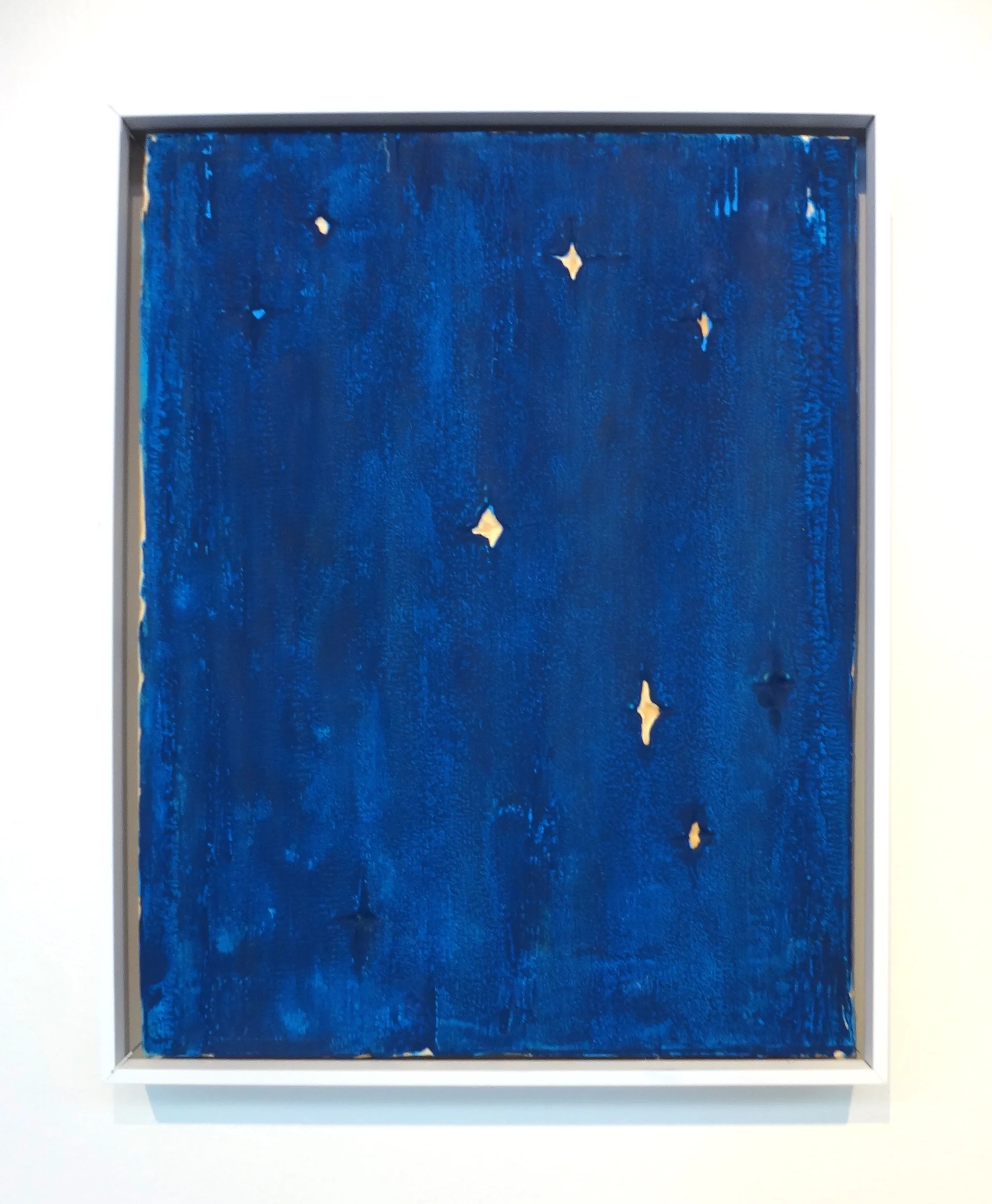 Meghan Gerety 12.15.15 8:15PM NE , 2015 blockprint ink on plywood 15 x 12 in. framed in aluminum