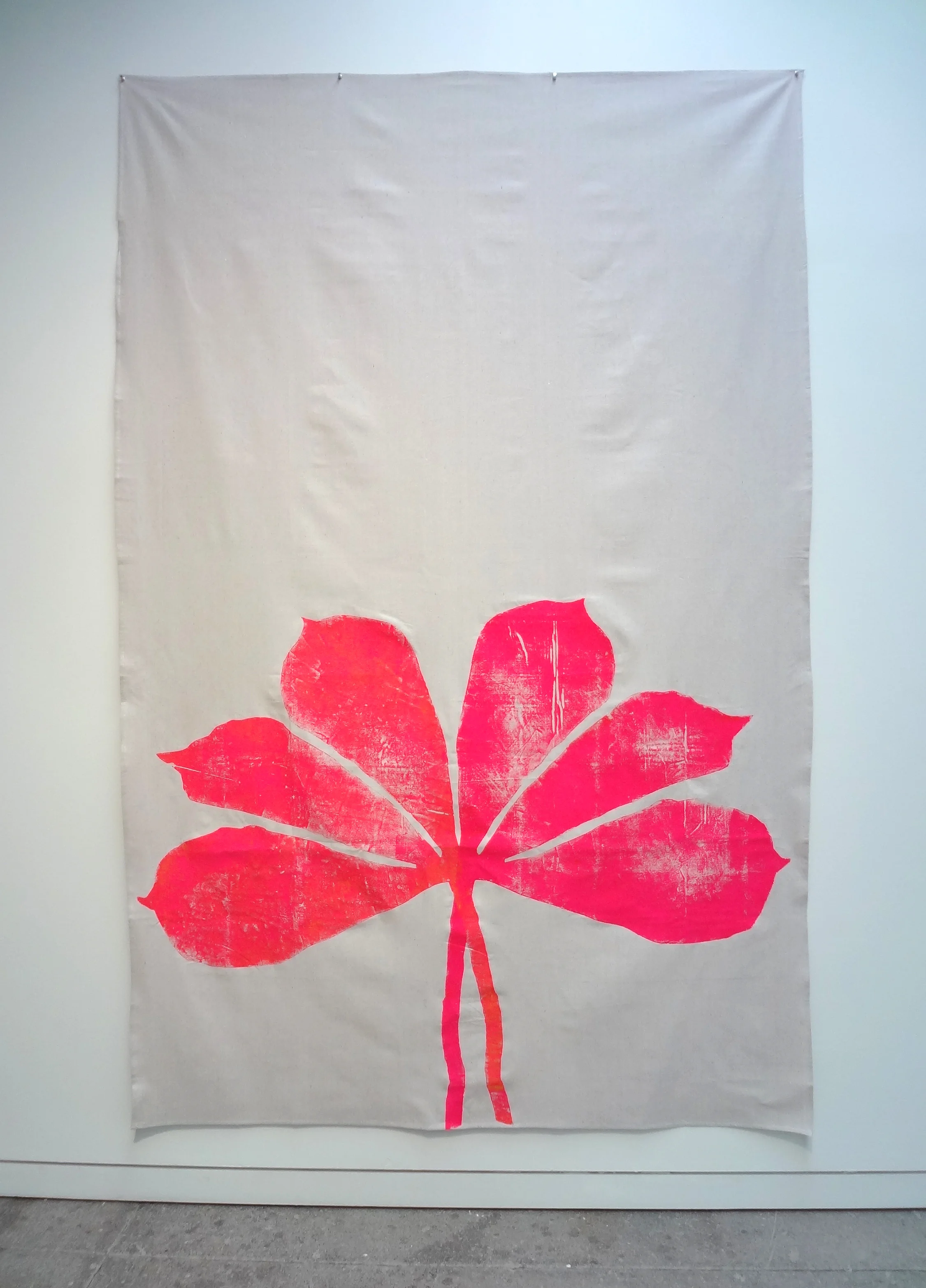 Meghan Gerety Magenta Star , 2015 blockprint ink on canvas 108 x 72 in. 
