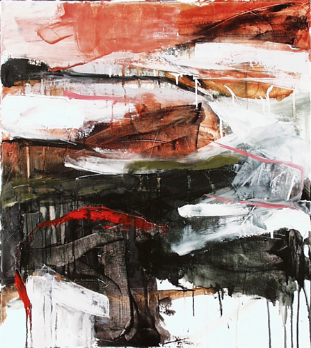 Michael Rich Rust , 2003 oil and wax on canvas 38 × 34 in. 