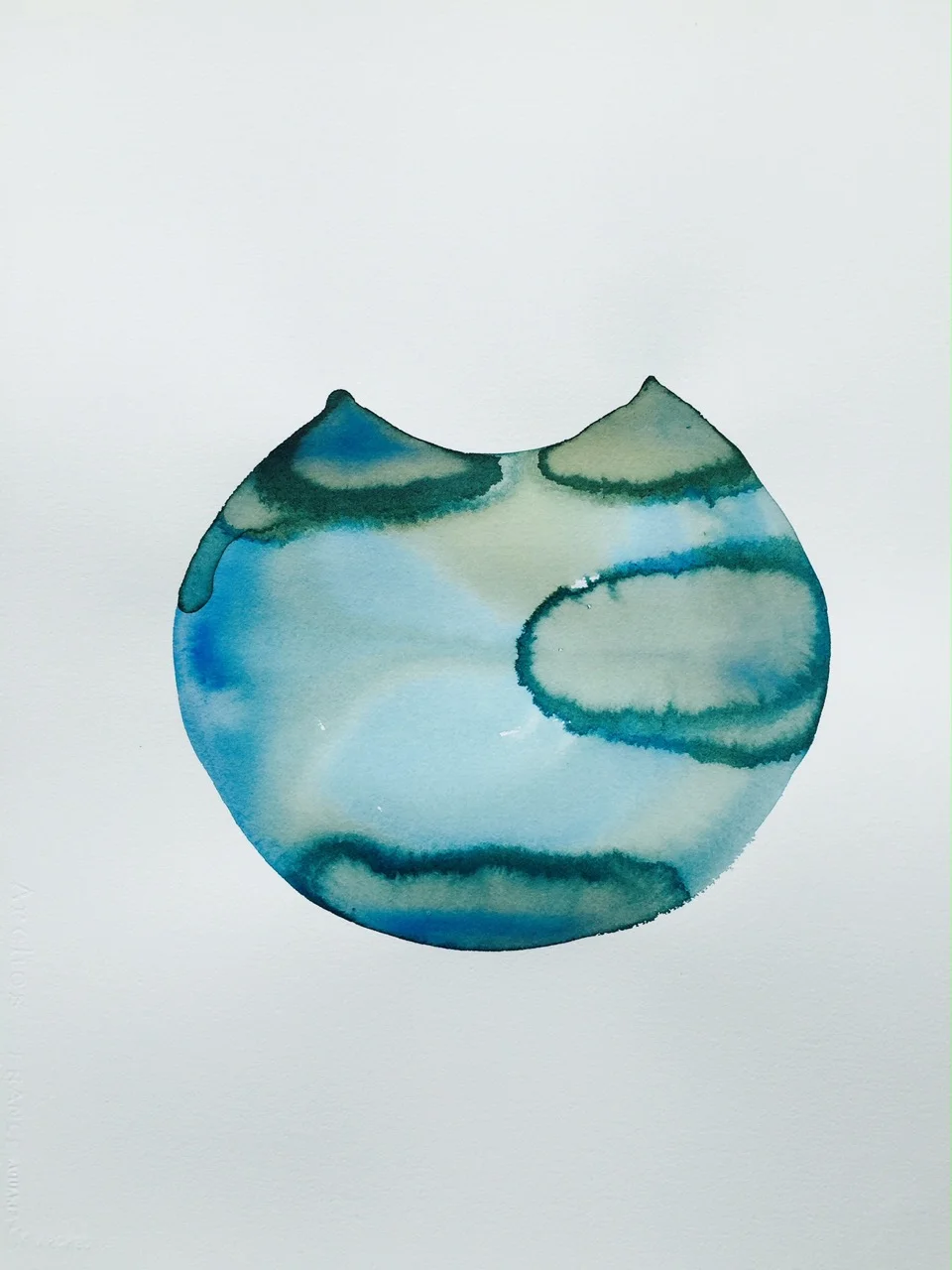 Bastienne Schmidt Silhouette Vessel #2 , 2016 mixed media on paper 20 x 16 in.