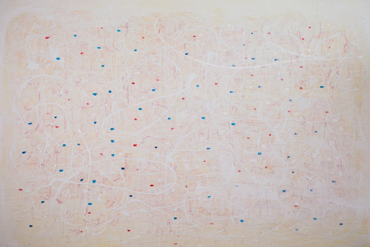 Bastienne Schmidt Yellow Topos , 2015 mixed media on canvas 48 x 72 in.
