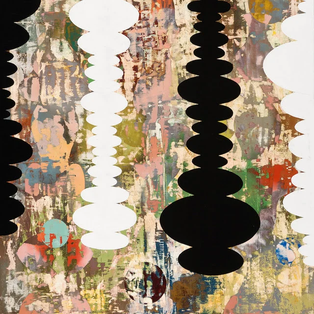 Perry Burns Goa , 2009 monoprint, gouache, graphite, and watercolor on paper 20 × 20 in.