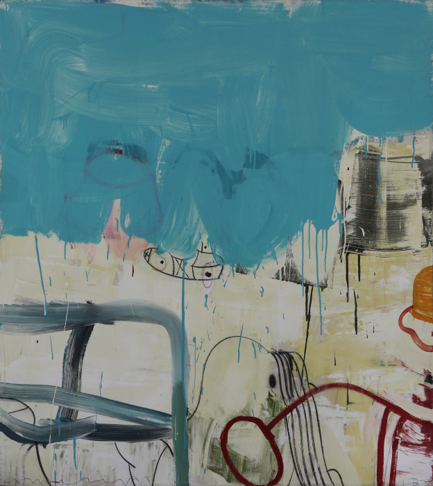 Gary Komarin A Suite of Blue Sea, Laramie , 2012 oil on canvas 58 x 52 in.