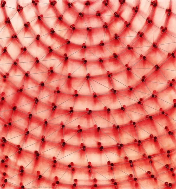 Ross Bleckner Dome , 2017 archival pigment inks on Crane, Museo Max 365 gsm fine art paper 37 x 34 in.