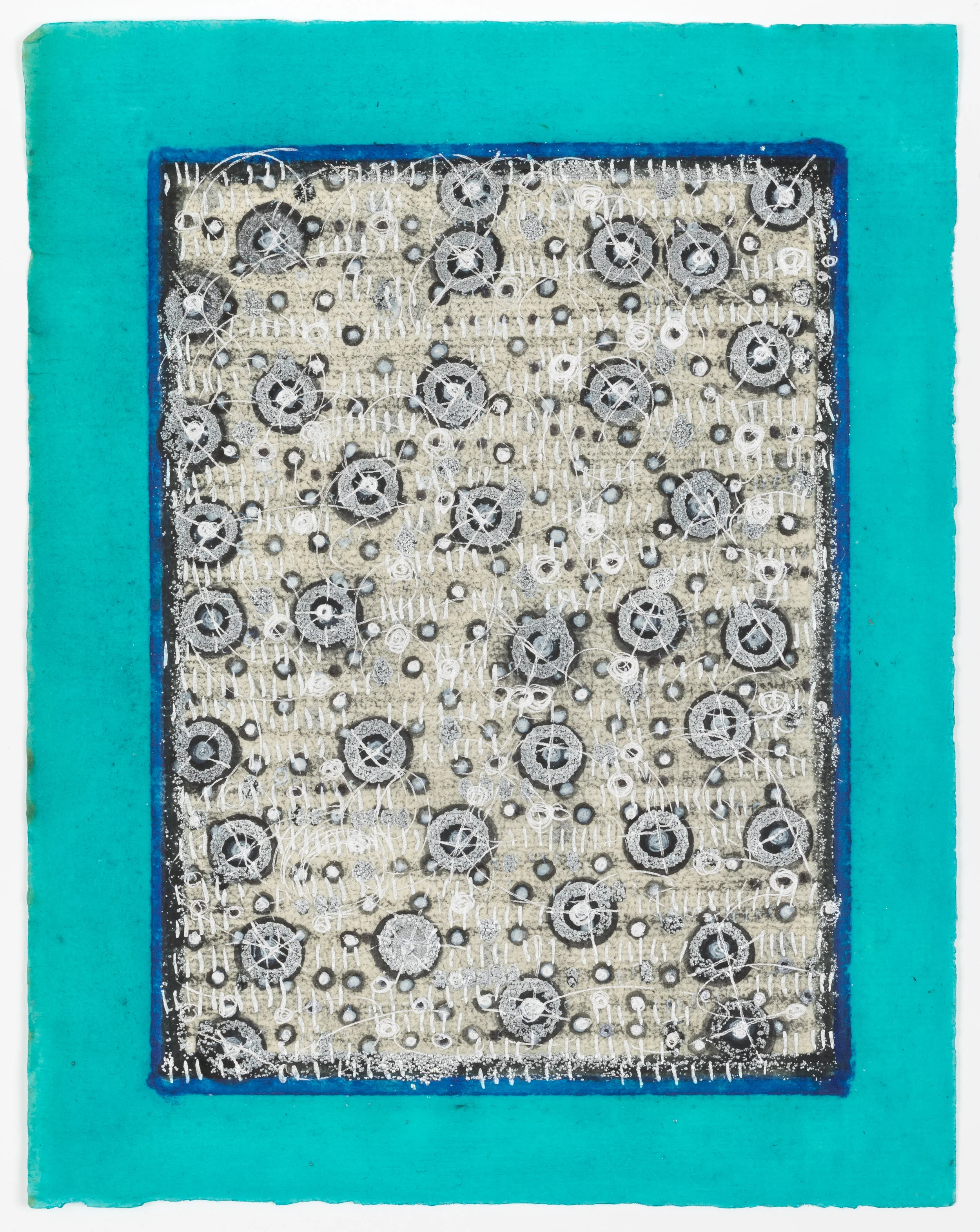 Olivia Munroe Histories, 2016 beeswax, ink, metallic powder on vintage hand made paper 9 3/4 × 7 5/8 in. 