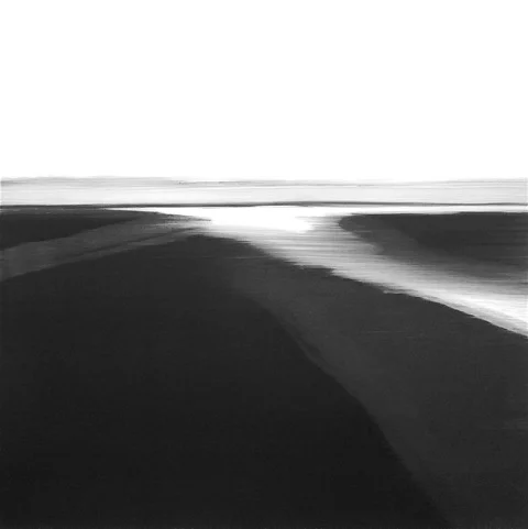 Frances Ashforth Water Study 16 , 2014 unique waterbase monotype 30 x 30 in.