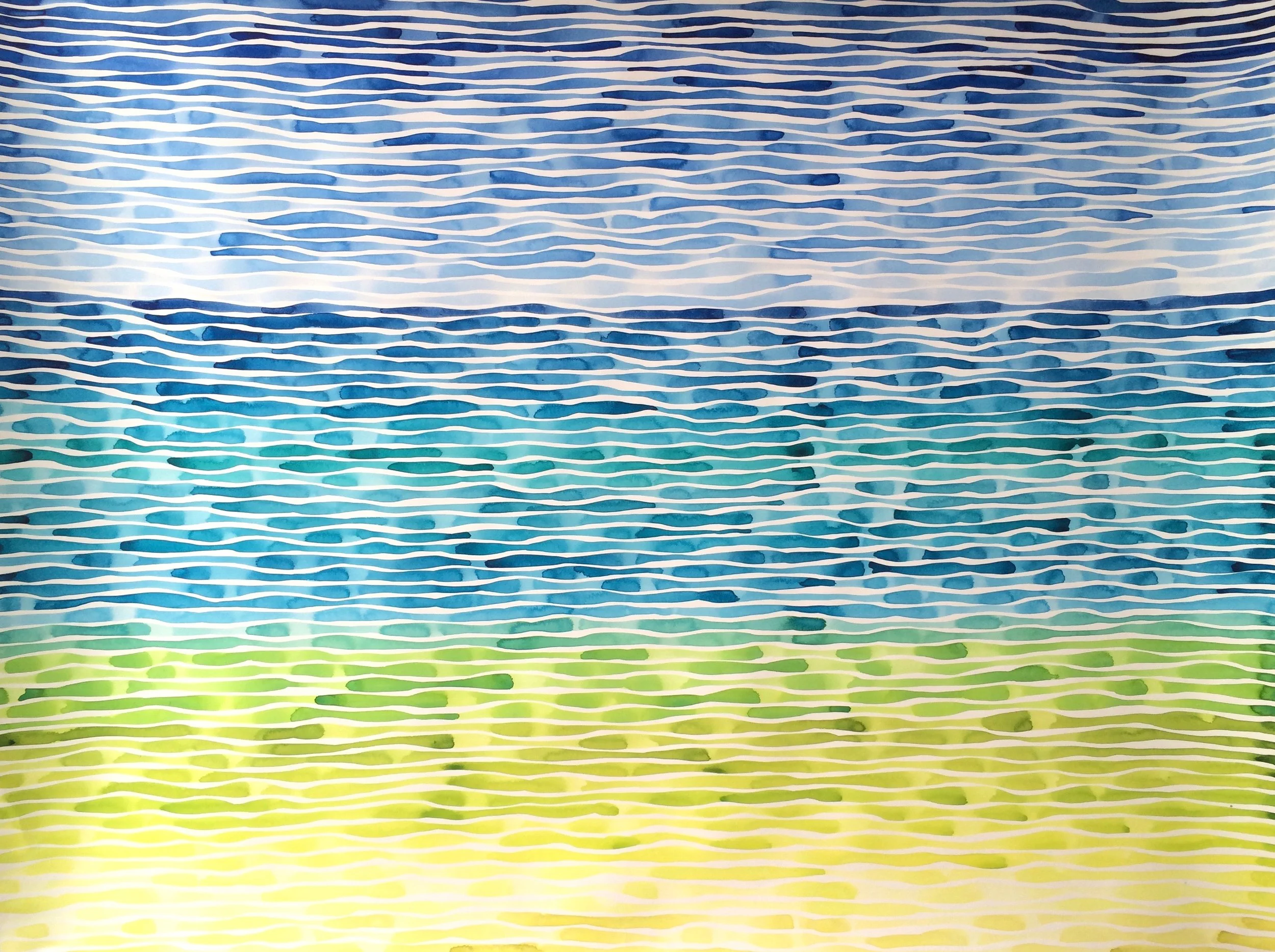 Idoline Duke Atlantic Lines (4.16) watercolor on paper 38 x 50 in.