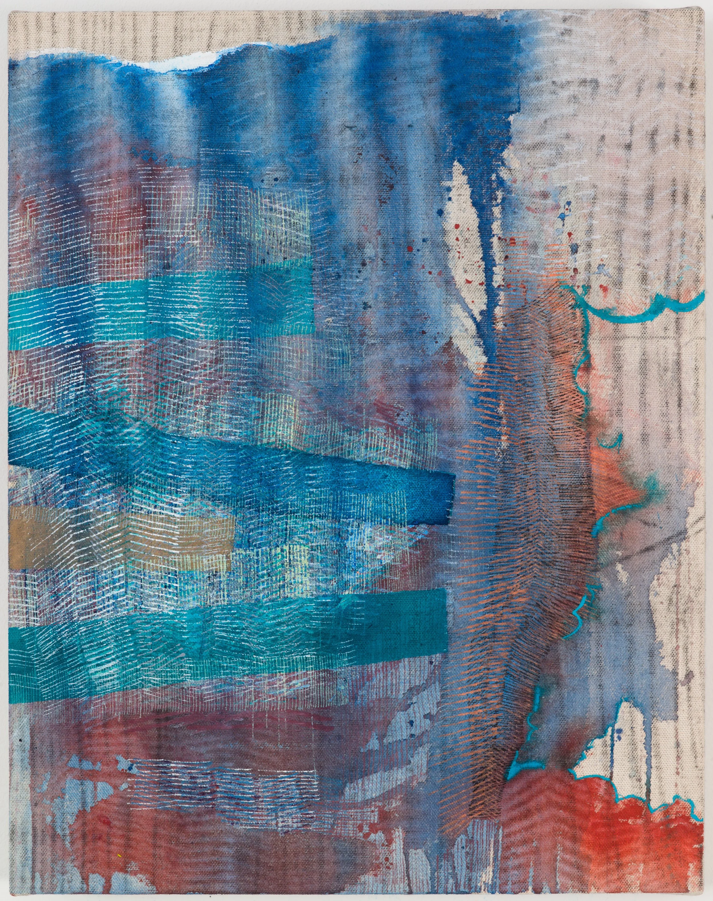 ALYSE ROSNER Indelible, 2018 graphite and fluid acrylic on raw canvas 16 x 13 in.