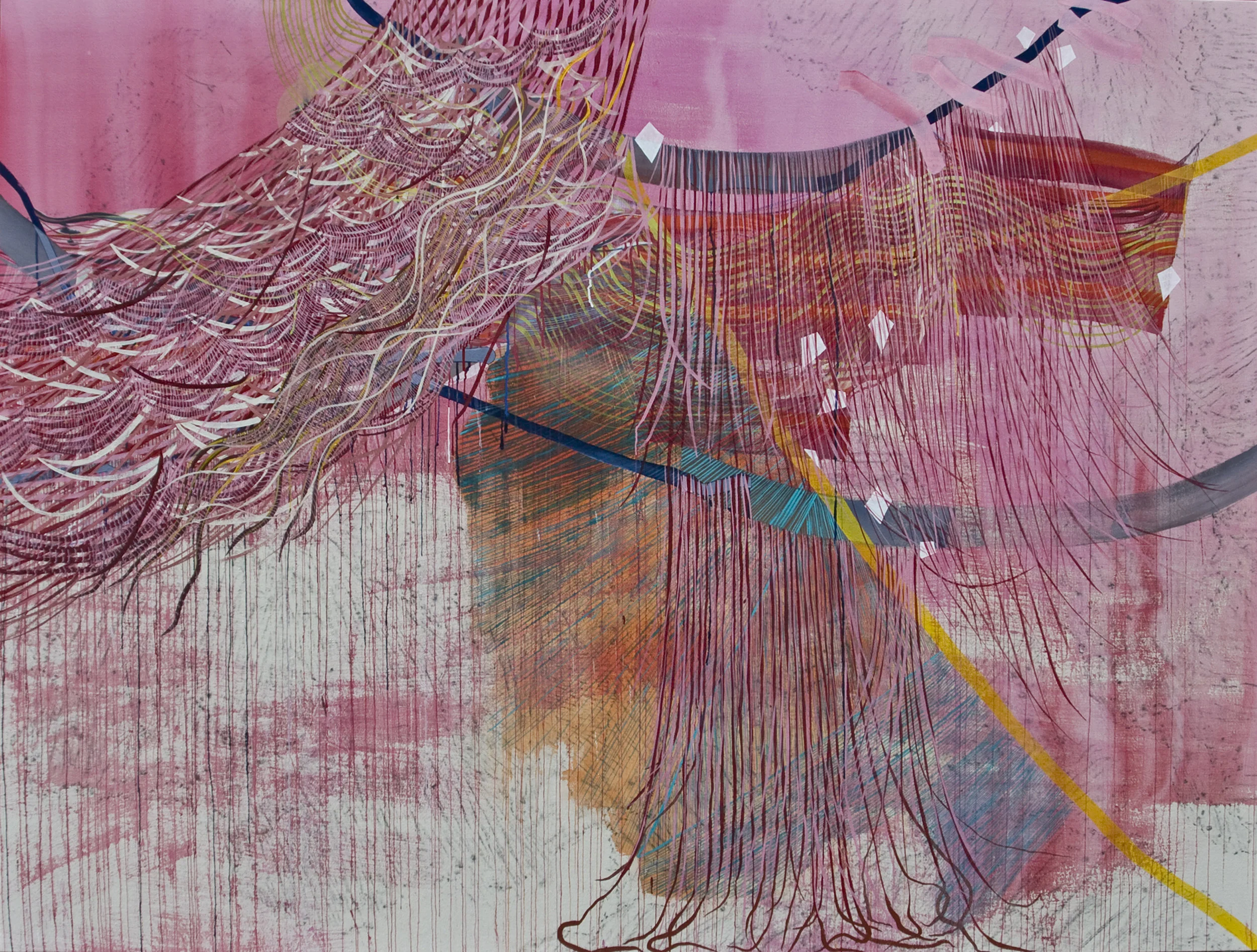 ALYSE ROSNER Bittersweet, 2016 graphite and fluid acrylic on raw canvas 73 x 96 in.
