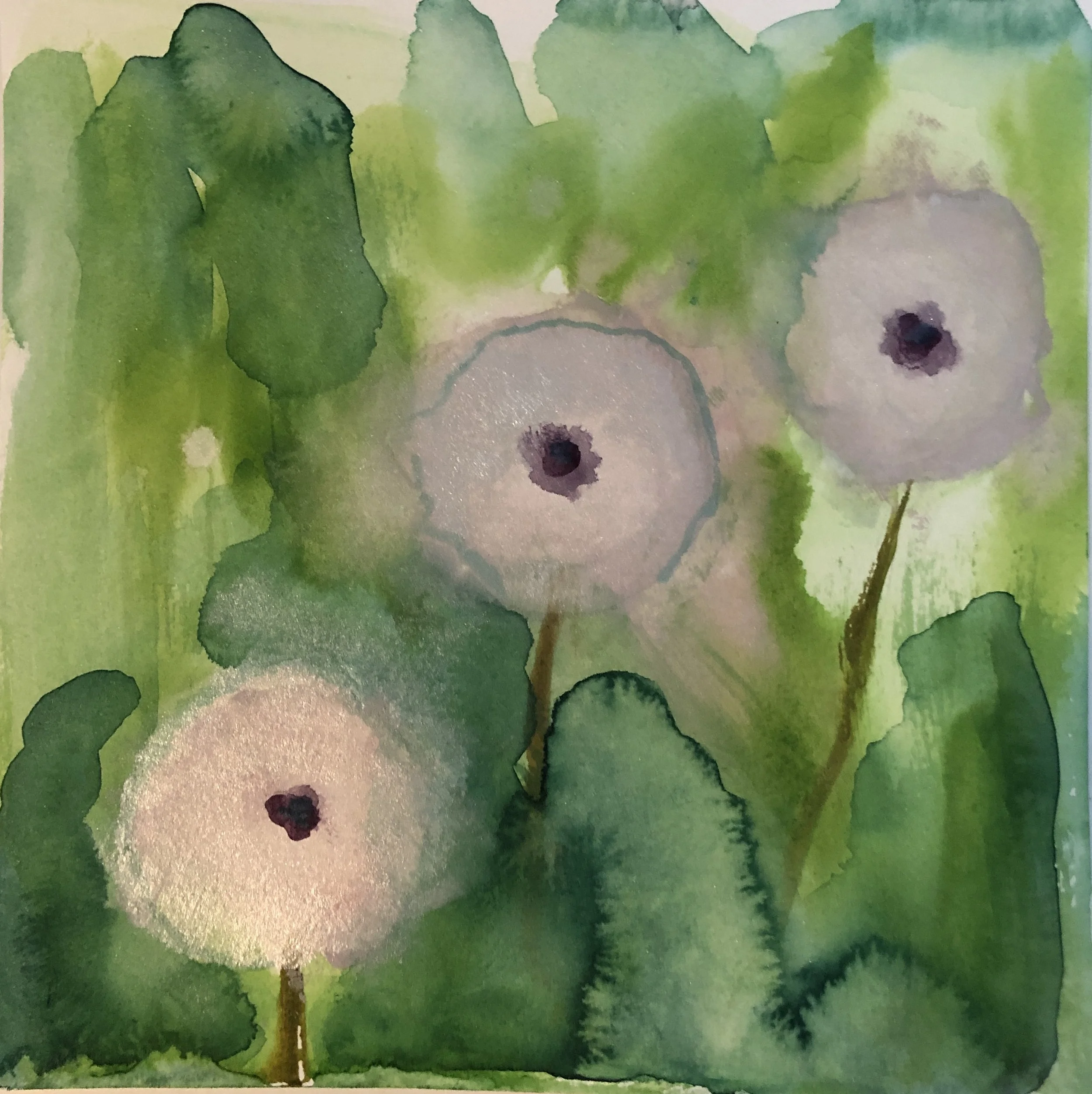 Kathryn Lynch Untitled, 2019 watercolor on paper 8 x 8 in.