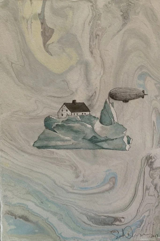 Scott Bluedorn The Reverend’s Icestead , 2017 watercolor on paper 8 1/2 x 5 3/4 in.
