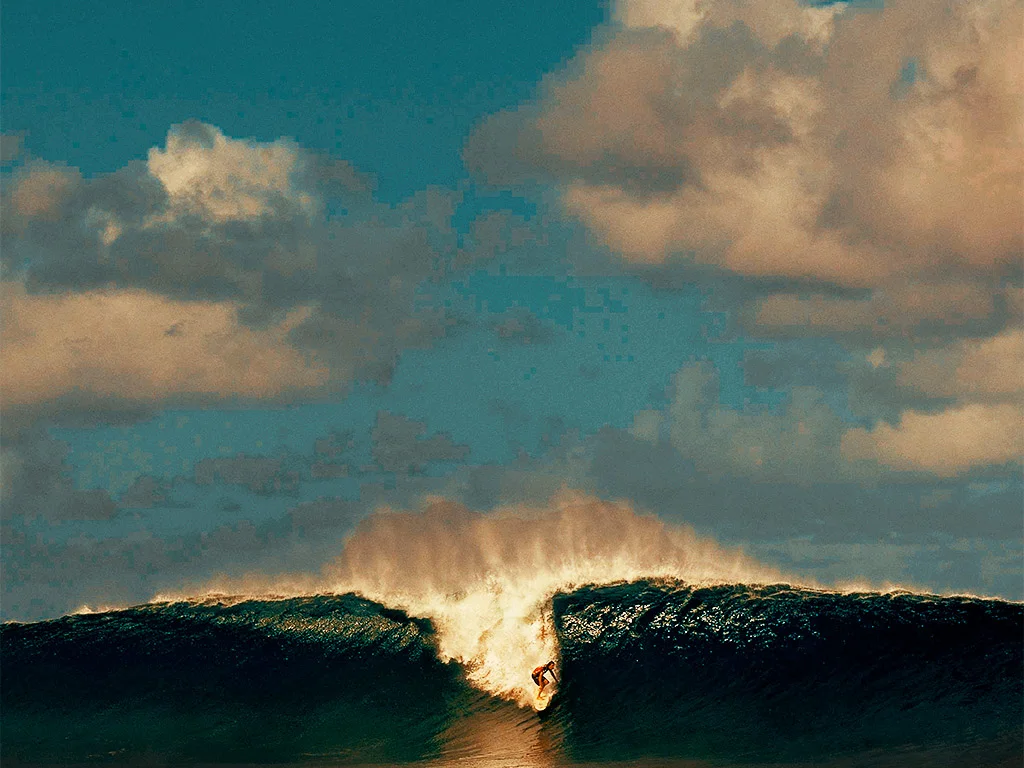 Thom Gilbert Warm Up (Pipe Masters, Oahu) archival ink jet print with archival pigment ink on all cotton acid free paper 24 x 30 in. also available in 17 x 22 in. edition of 100