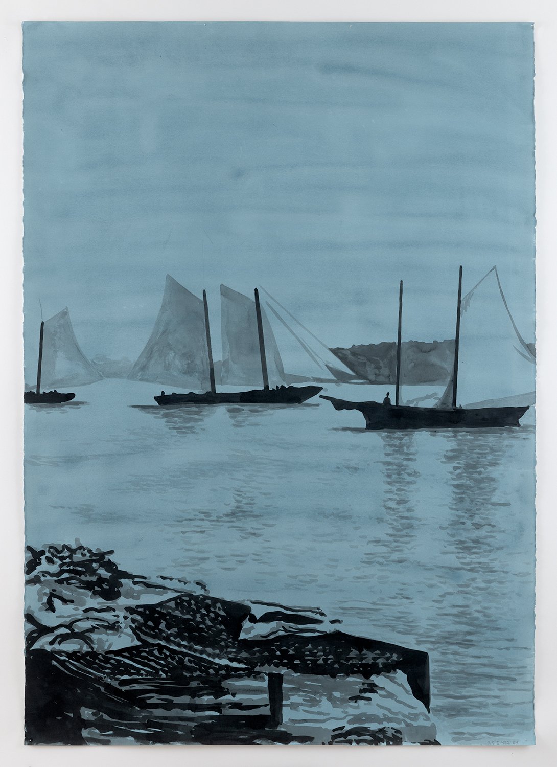  Richard Dupont  Islands  422 , 2025 Ink and watercolor on handmade paper 60 × 42 in.  