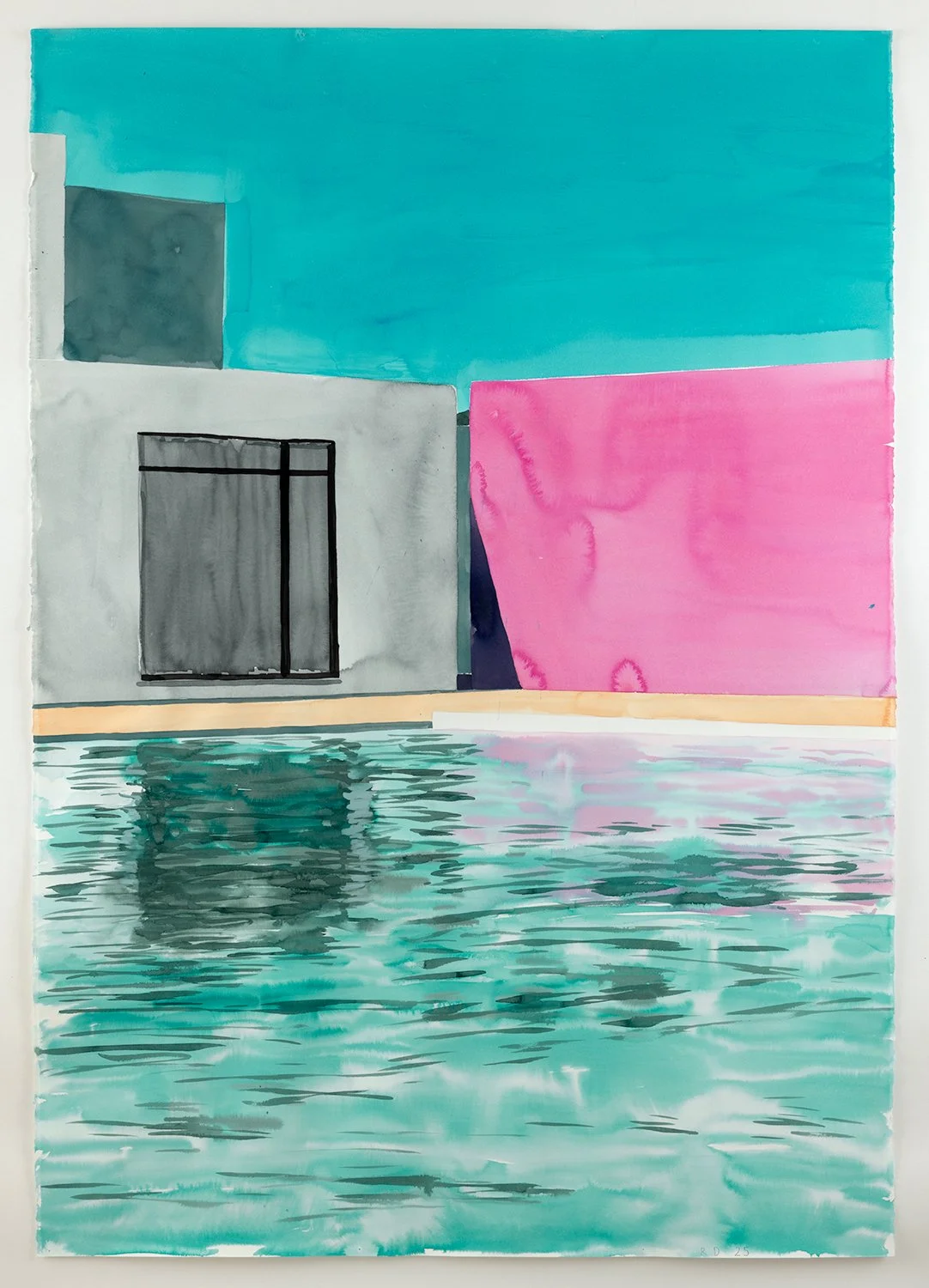  Richard Dupont  Islands 519,  2025 Watercolor and ink on handmade paper 60 × 42 in. 