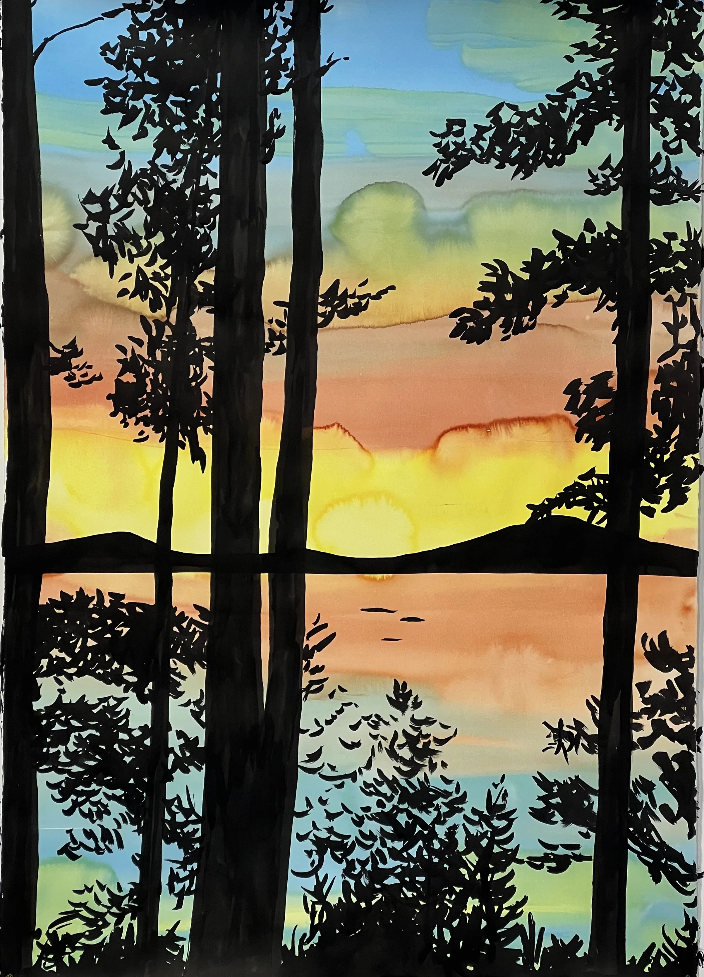  Richard Dupont  Islands 544,  2025 Ink and watercolor on handmade paper 60 × 42 in. 