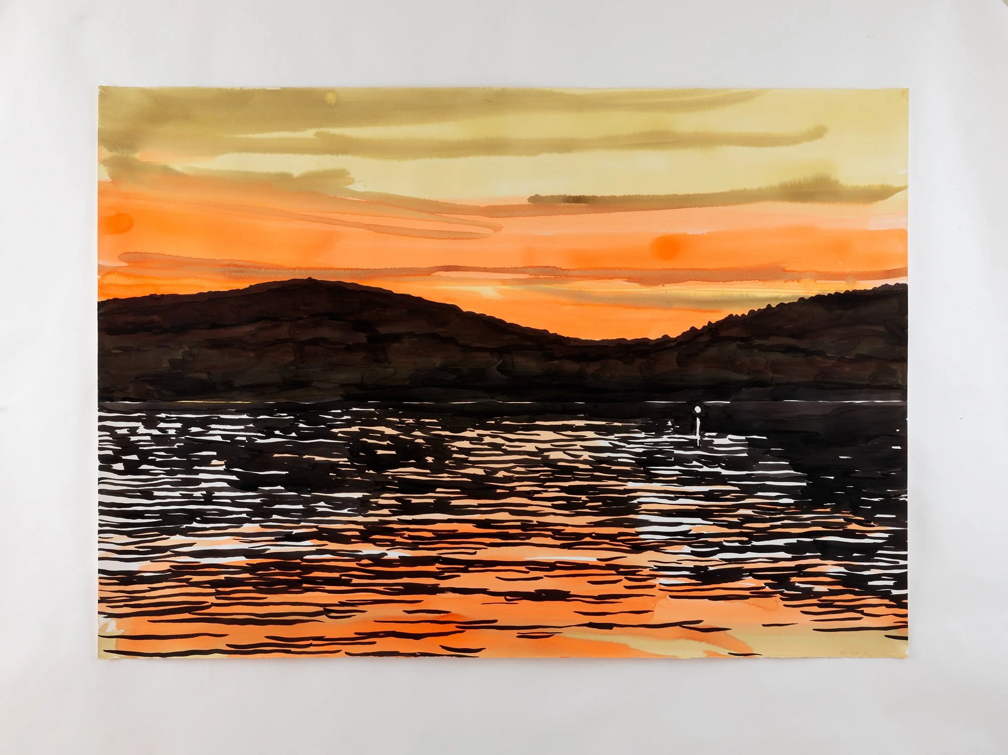  Richard Dupont  Islands 570,  2025 Watercolor and ink on handmade paper 42 x 60 in. 