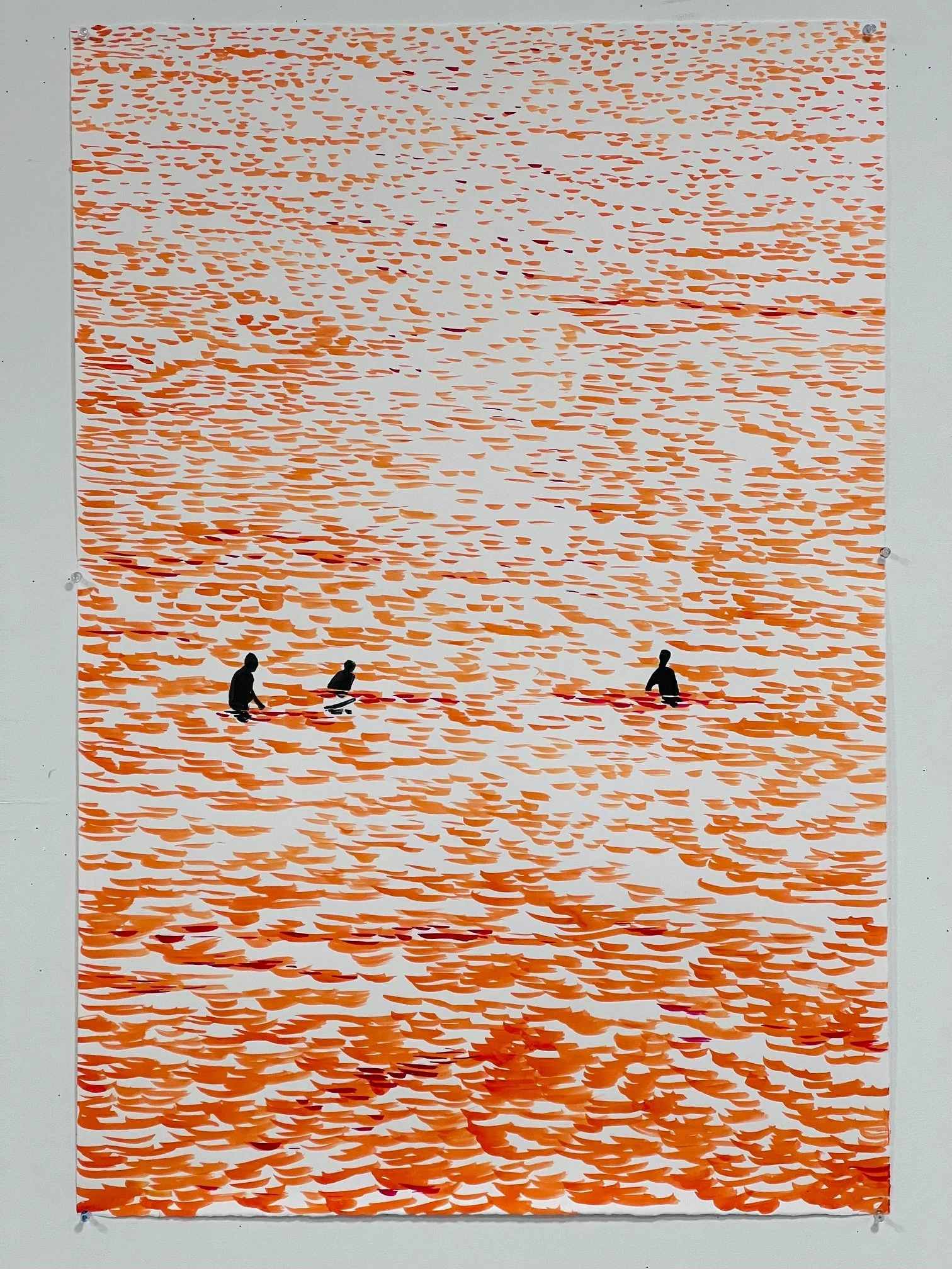  Richard Dupont  Islands 506,  2025 Ink and watercolor on handmade paper 44 x 30 in. 