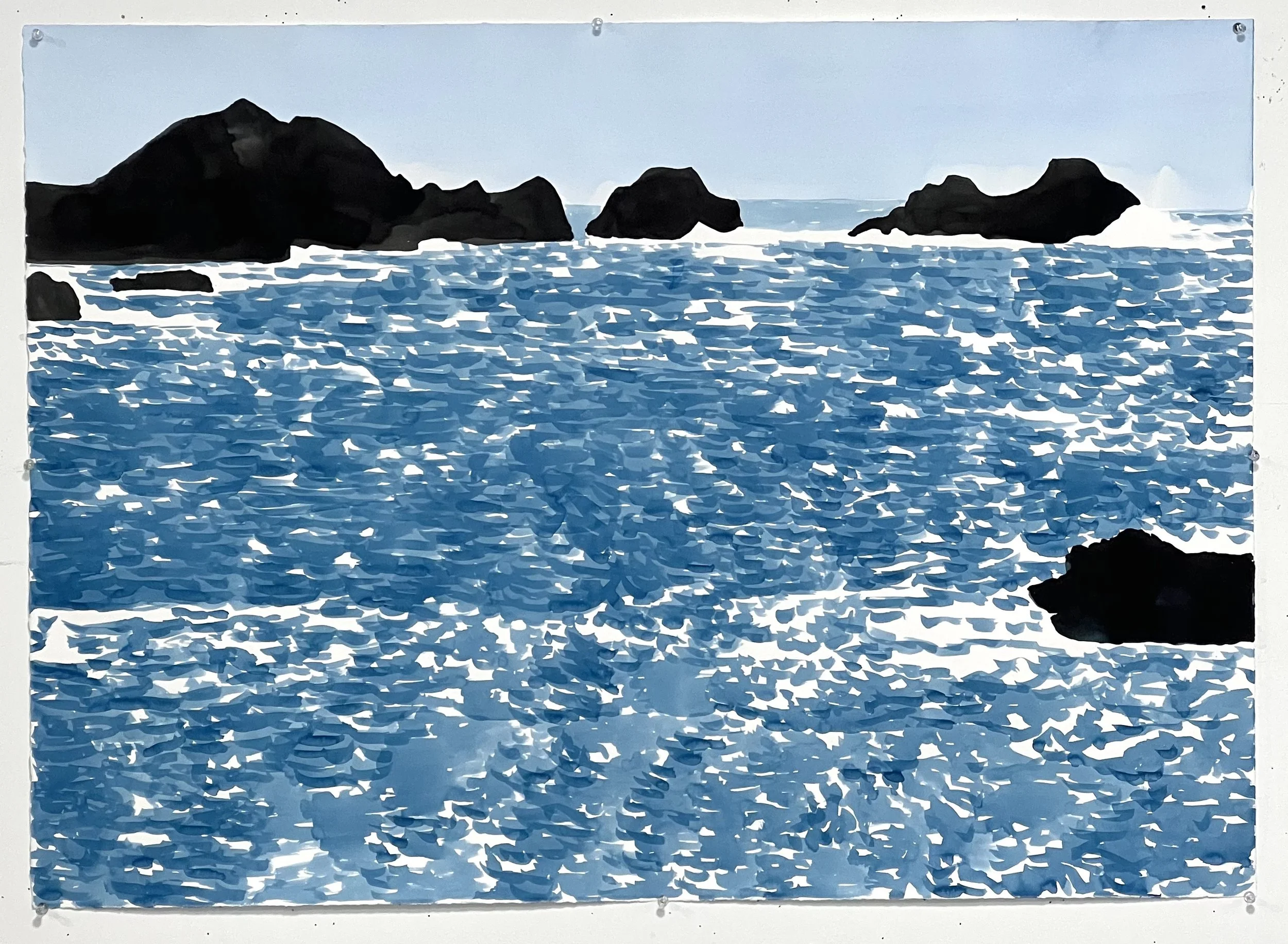  Richard Dupont  Islands 536,  2025 Ink and watercolor on handmade paper 30 × 44 in. 