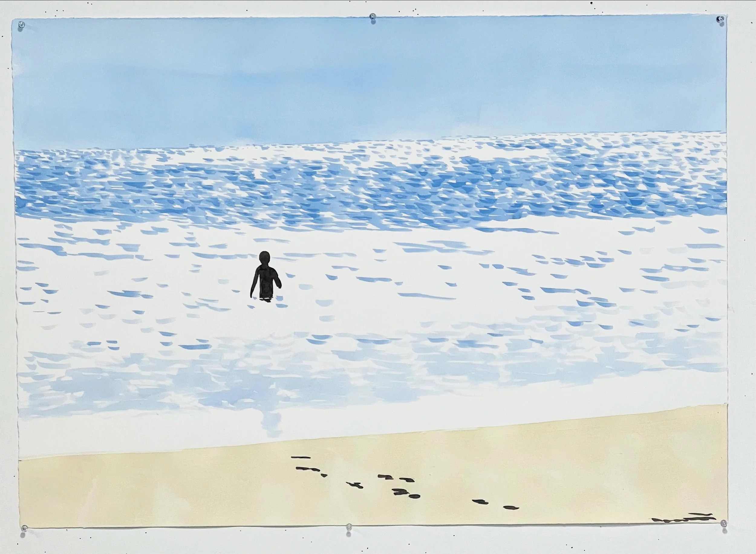  Richard Dupont  Islands 525,  2025 Ink and watercolor on handmade paper 33 × 40 in. 