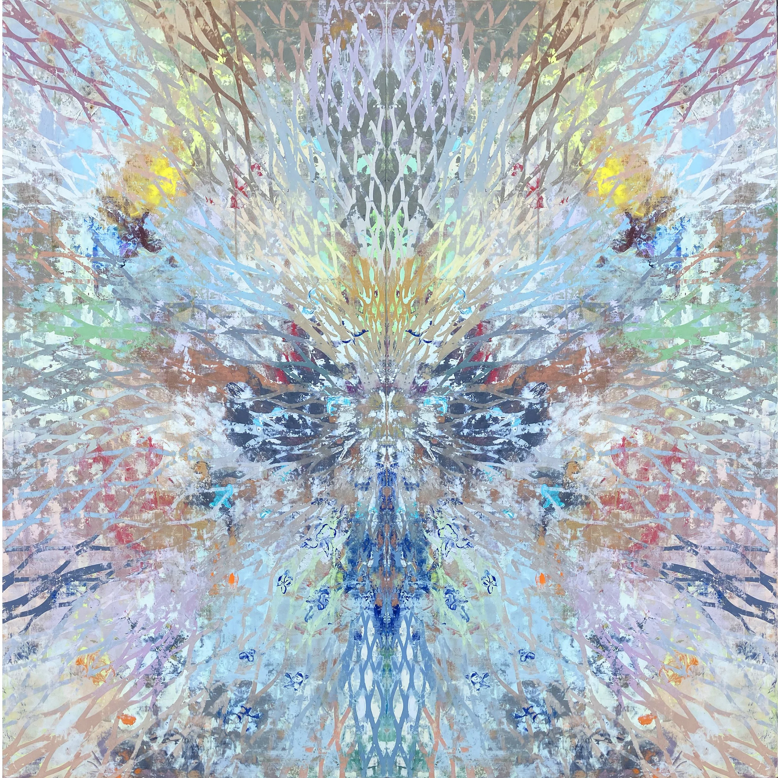   Perry Burns   Wasp , 2026 Monoprint 20 x 20 in. 