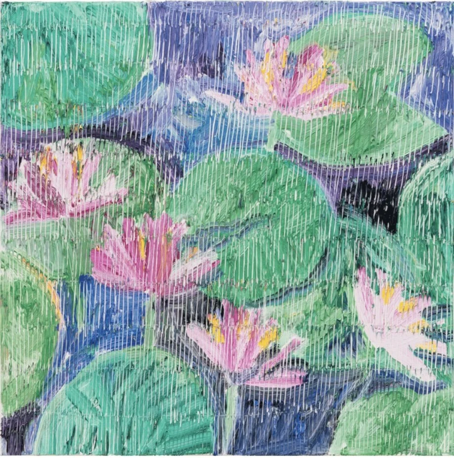   HUNT SLONEM   Water Lilies South Kourtwright , 2026 Oil on canvas 30 x 30 in. 