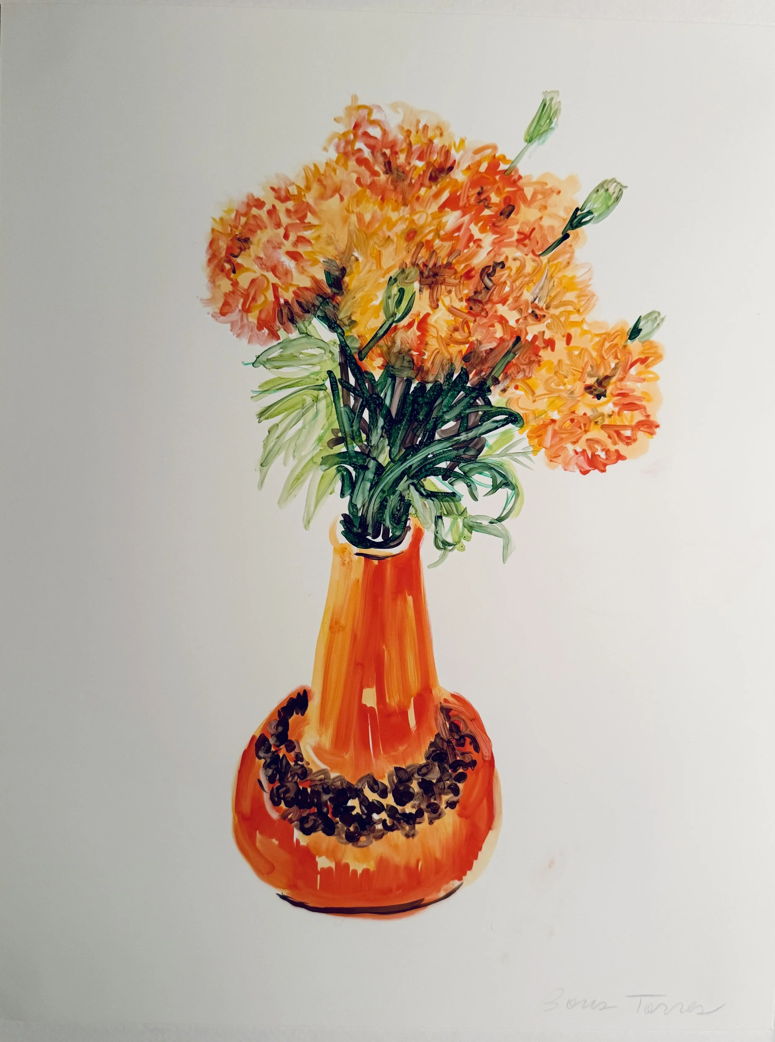   BORIS TORRES   Untitled from Flower Series , 2026 Marker on Yupo paper 14 x 11 in. 
