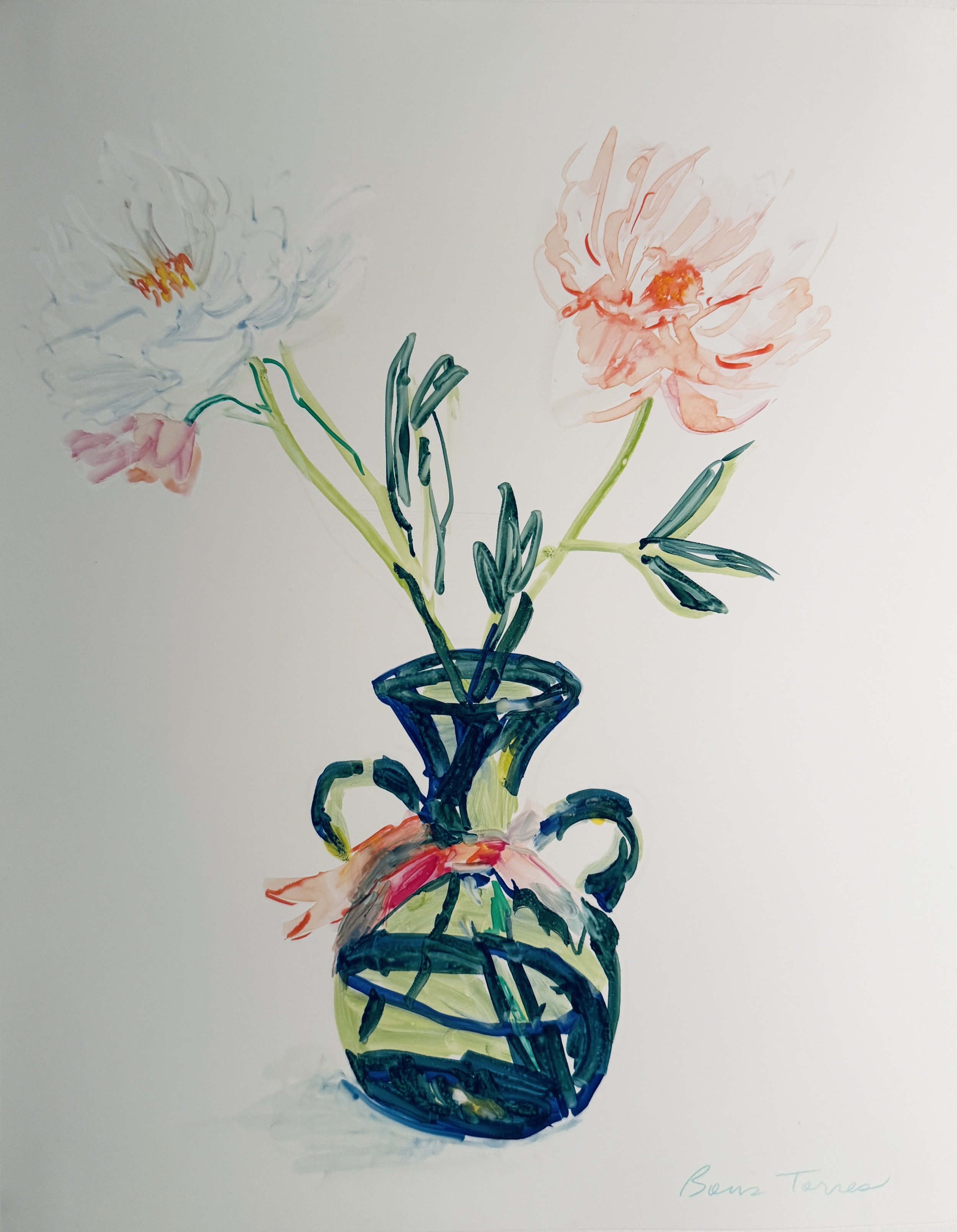   BORIS TORRES   Untitled from Flower Series , 2026 Marker on Yupo paper 14 x 11 in. 