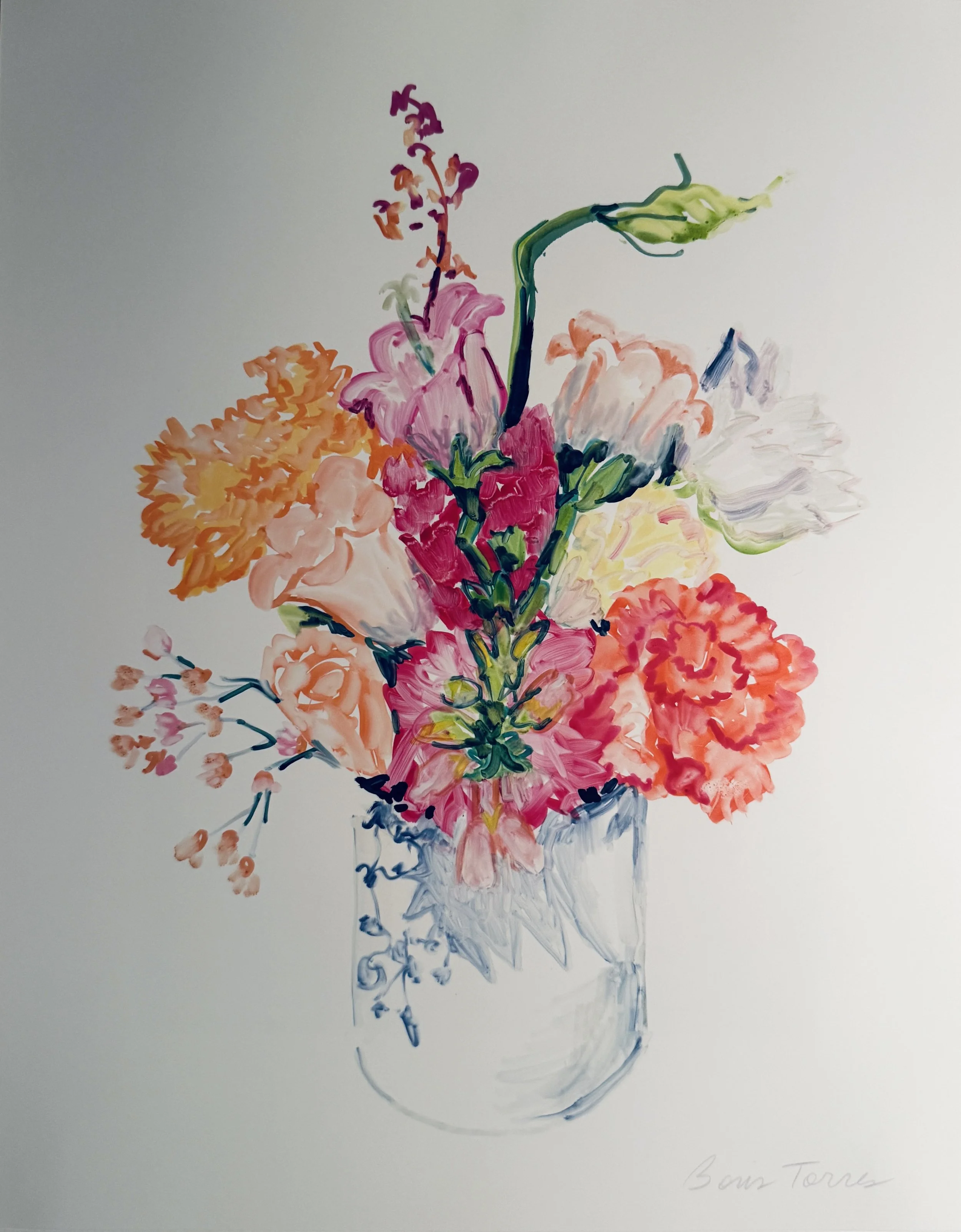   BORIS TORRES   Untitled from Flower Series , 2026 Marker on Yupo paper 14 x 11 in. 