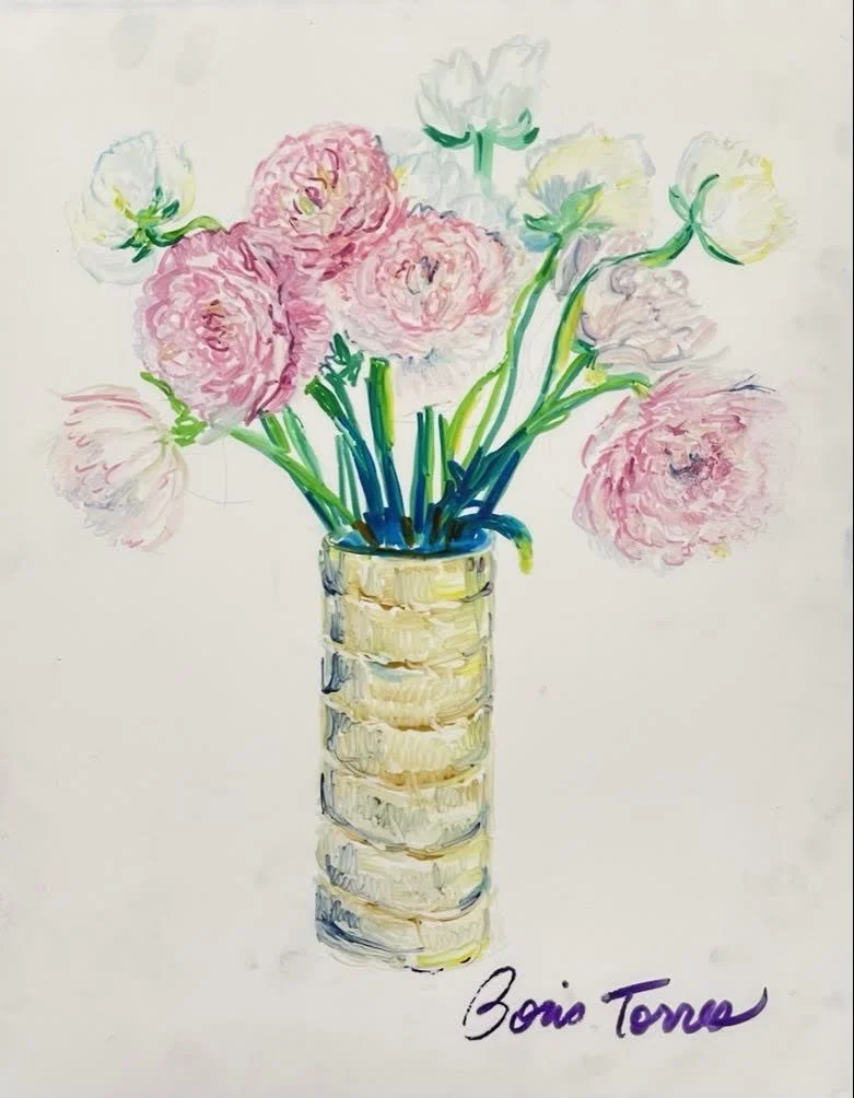   BORIS TORRES   Untitled from Flower Series , 2026 Marker on Yupo paper 14 x 11 in. 