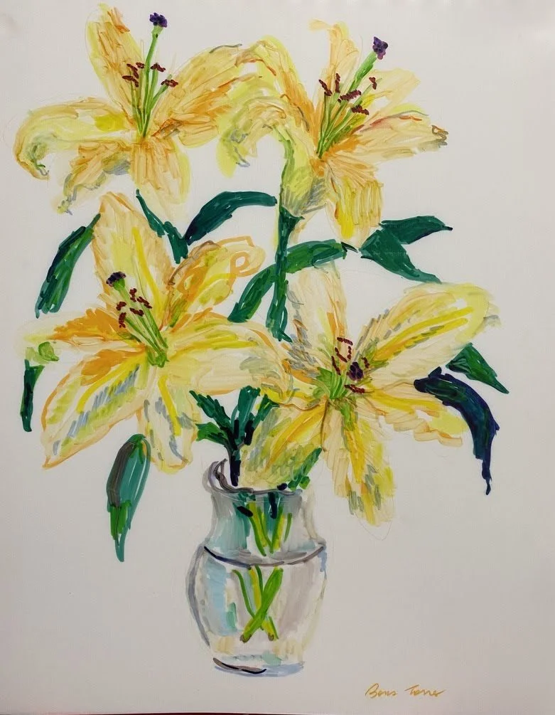   BORIS TORRES   Untitled from Flower Series , 2026 Marker on Yupo paper 14 x 11 in. 