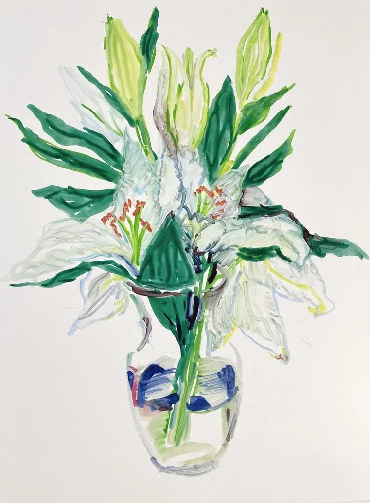   BORIS TORRES   Untitled from Flower Series , 2026 Marker on Yupo paper 14 x 11 in. 