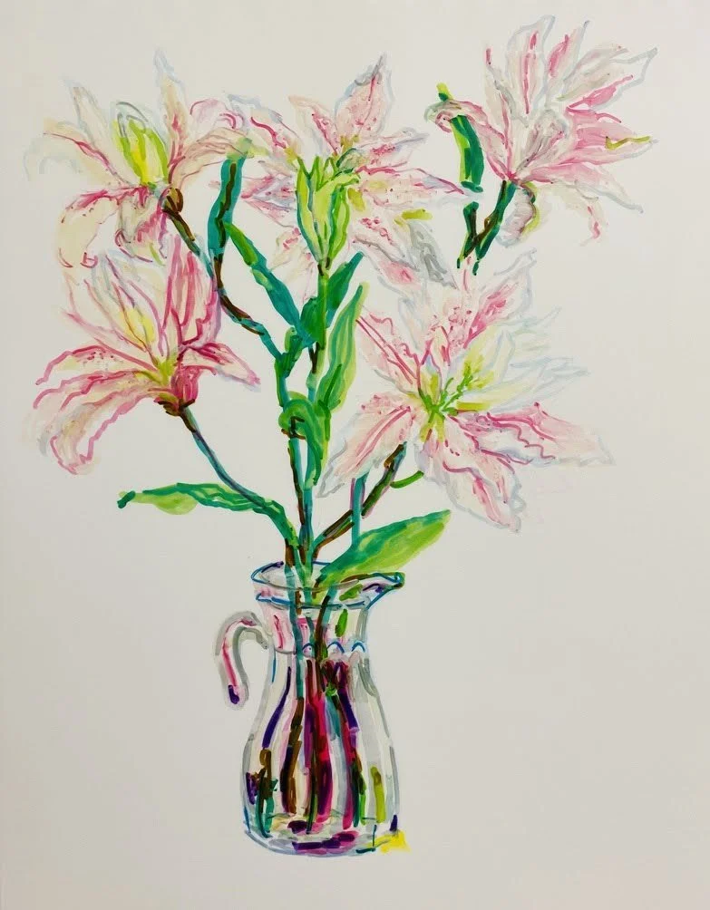   BORIS TORRES   Untitled from Flower Series , 2026 Marker on Yupo paper 14 x 11 in. 