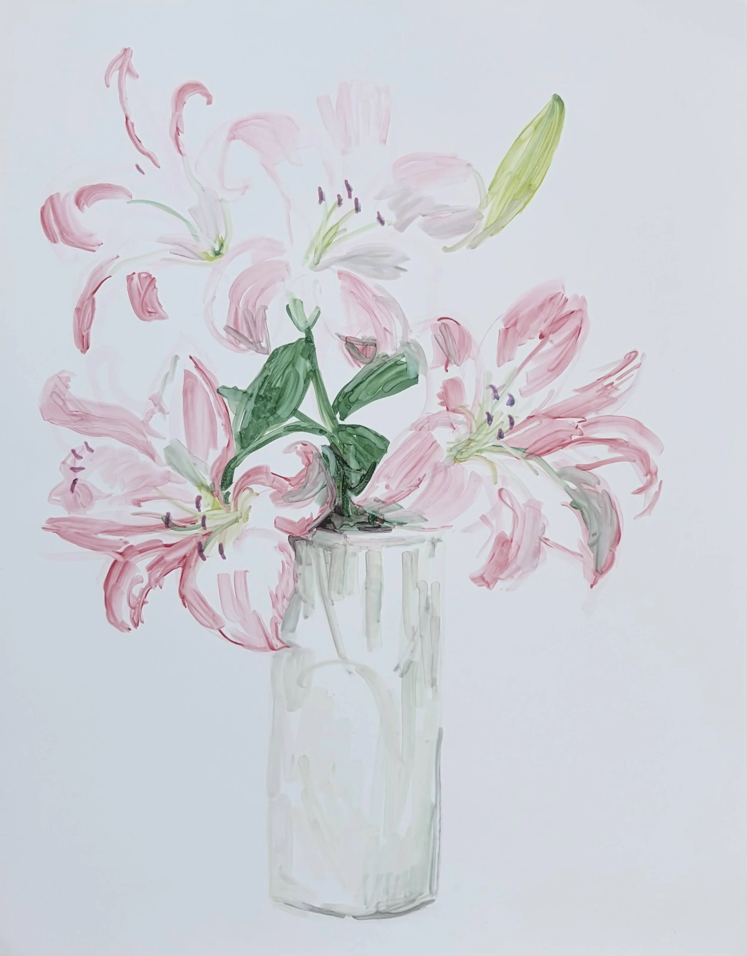   BORIS TORRES   Untitled from Flower Series , 2026 Marker on Yupo paper 14 x 11 in. 