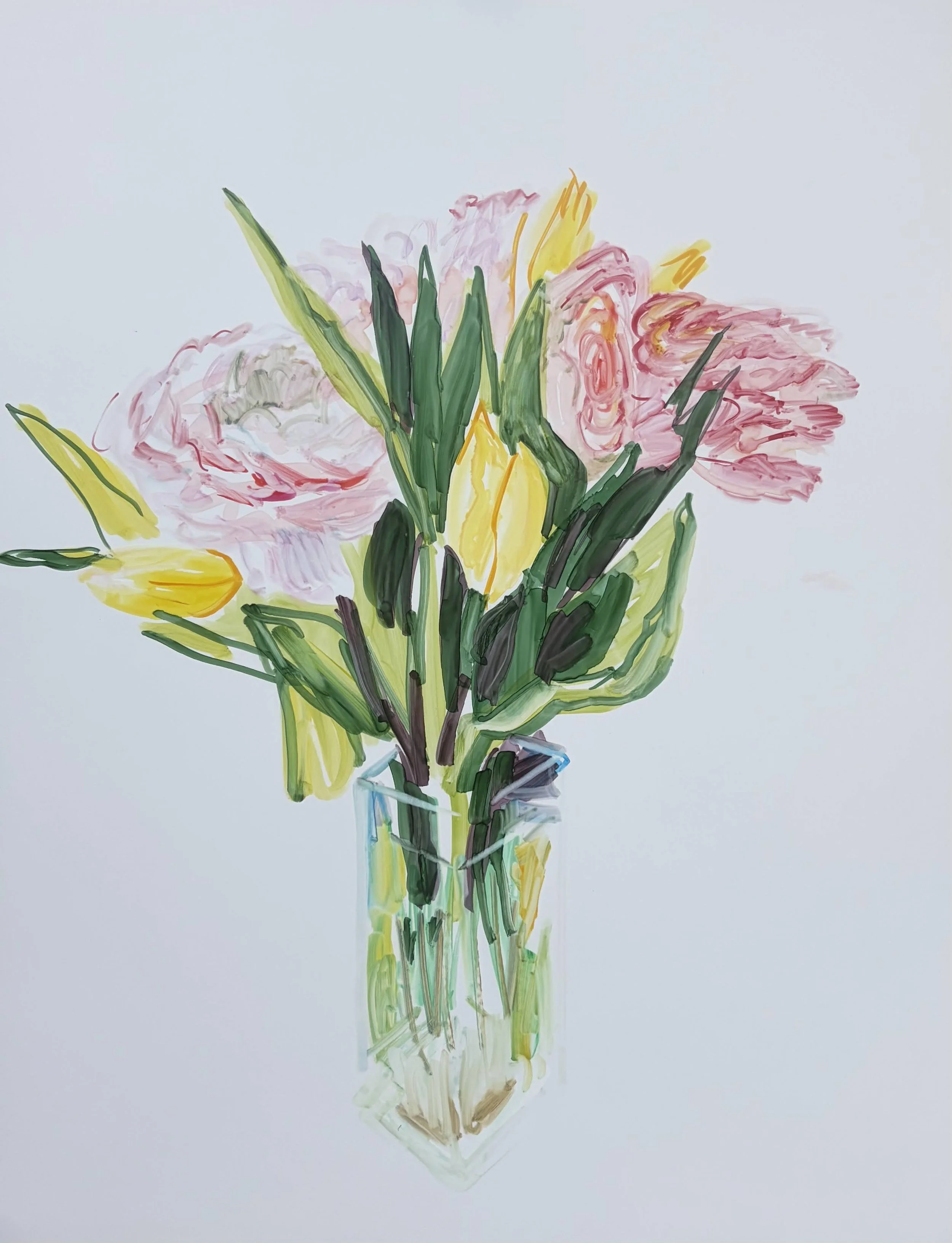   BORIS TORRES   Untitled from Flower Series , 2026 Marker on Yupo paper 14 x 11 in. 