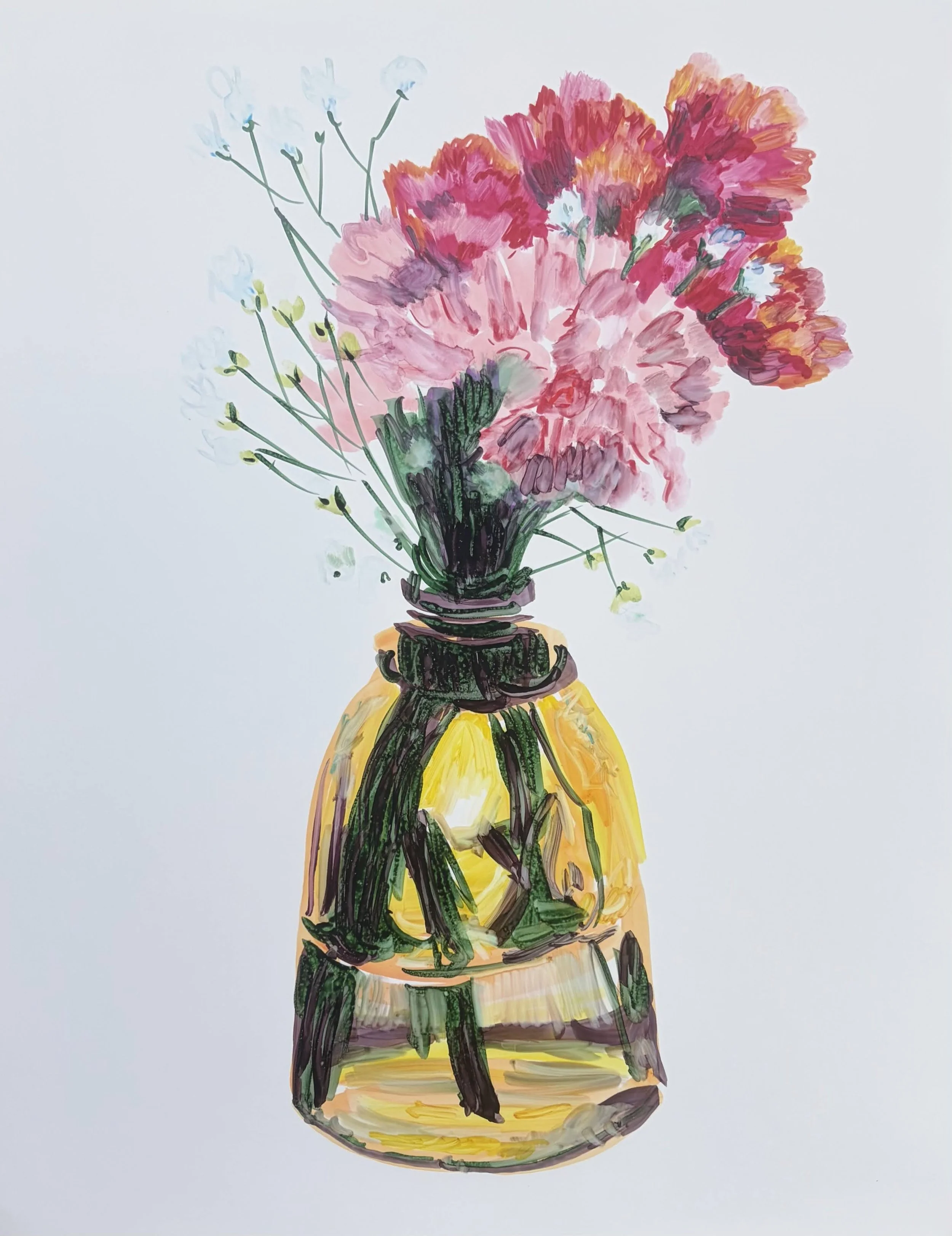   BORIS TORRES   Untitled from Flower Series , 2026 Marker on Yupo paper 14 x 11 in. 