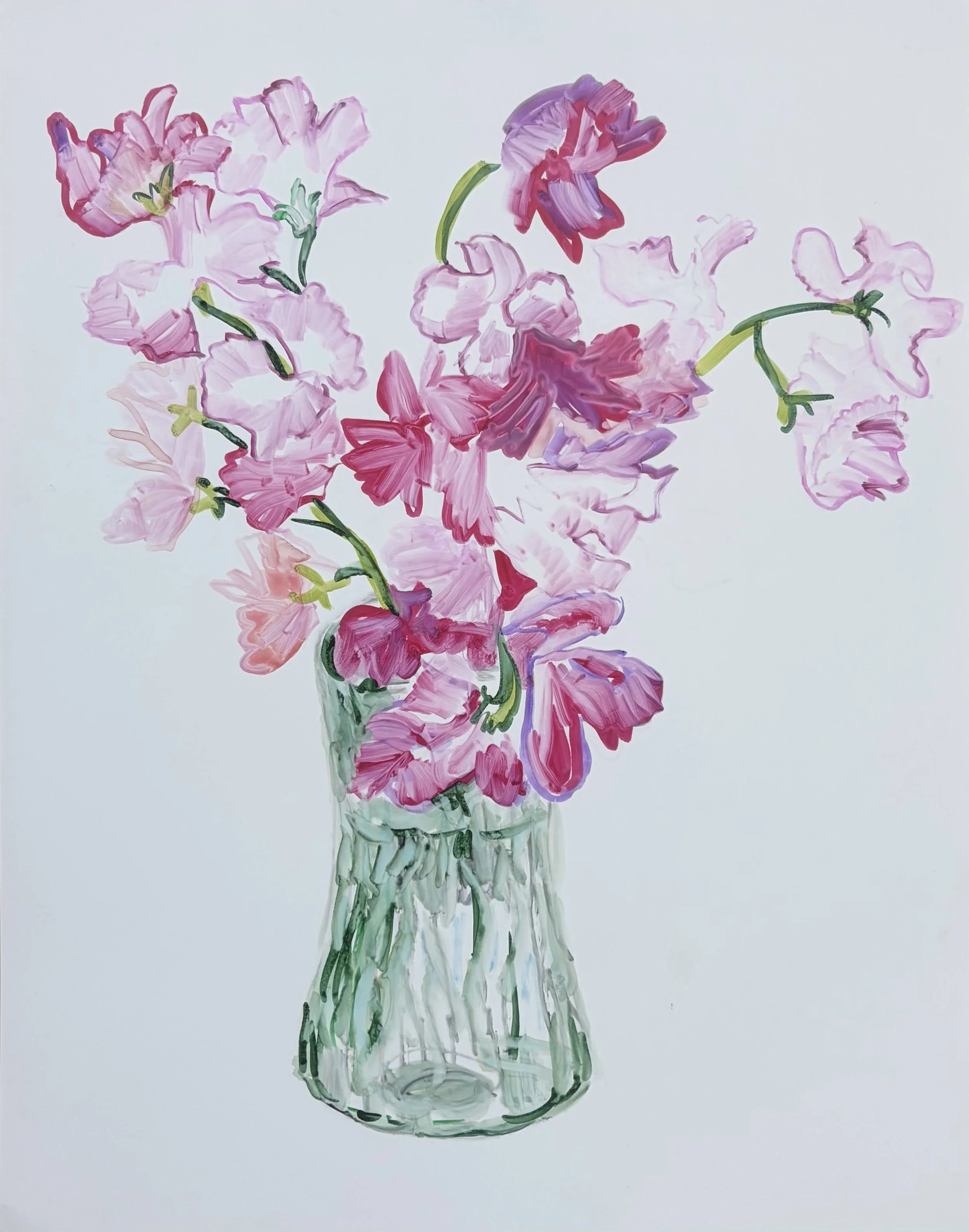  BORIS TORRES   Untitled from Flower Series , 2026 Marker on Yupo paper 14 x 11 in. 