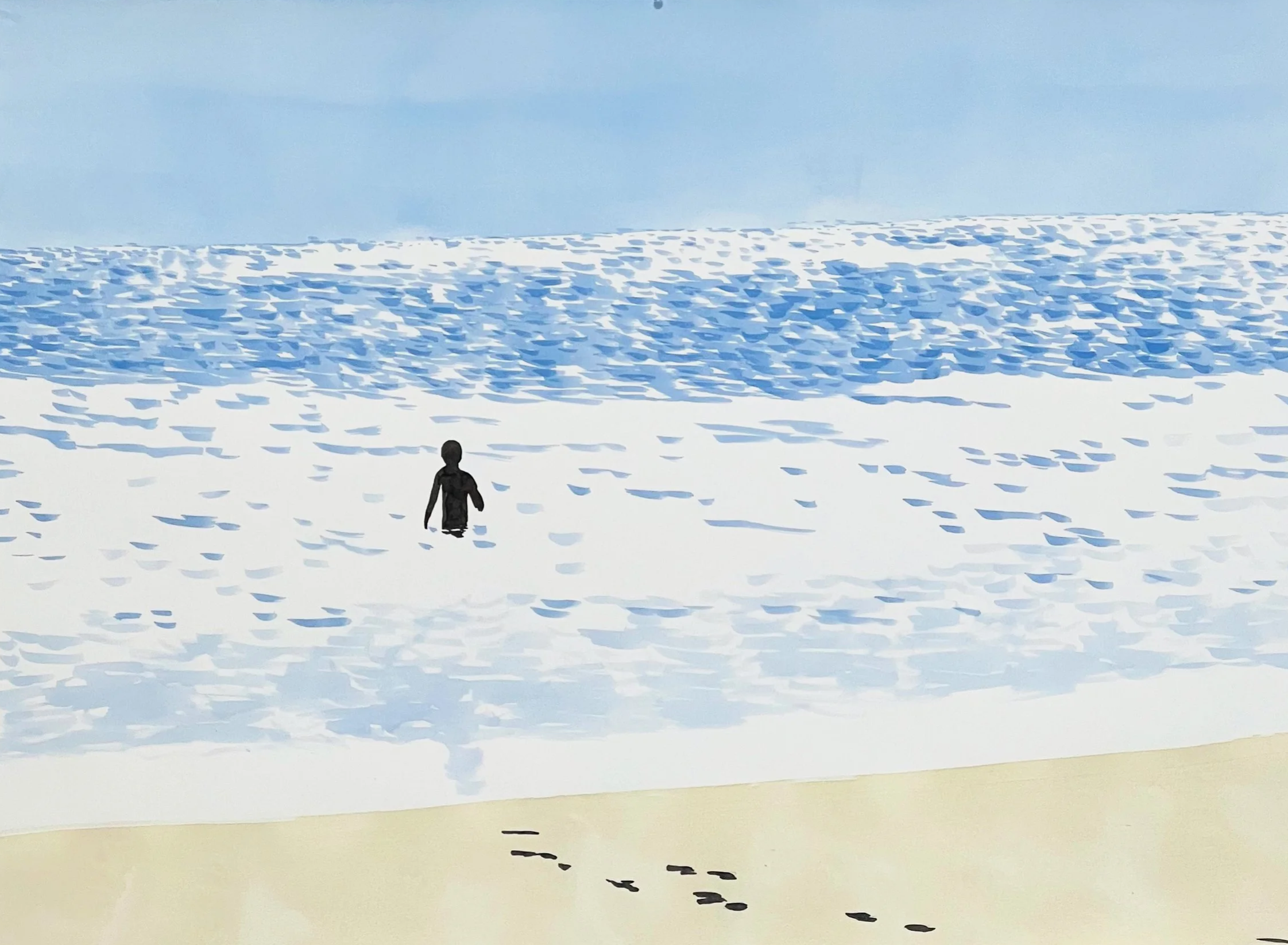   RICHARD DUPONT   Islands 525,  2025 Ink and watercolor on handmade paper 33 × 40 in. 