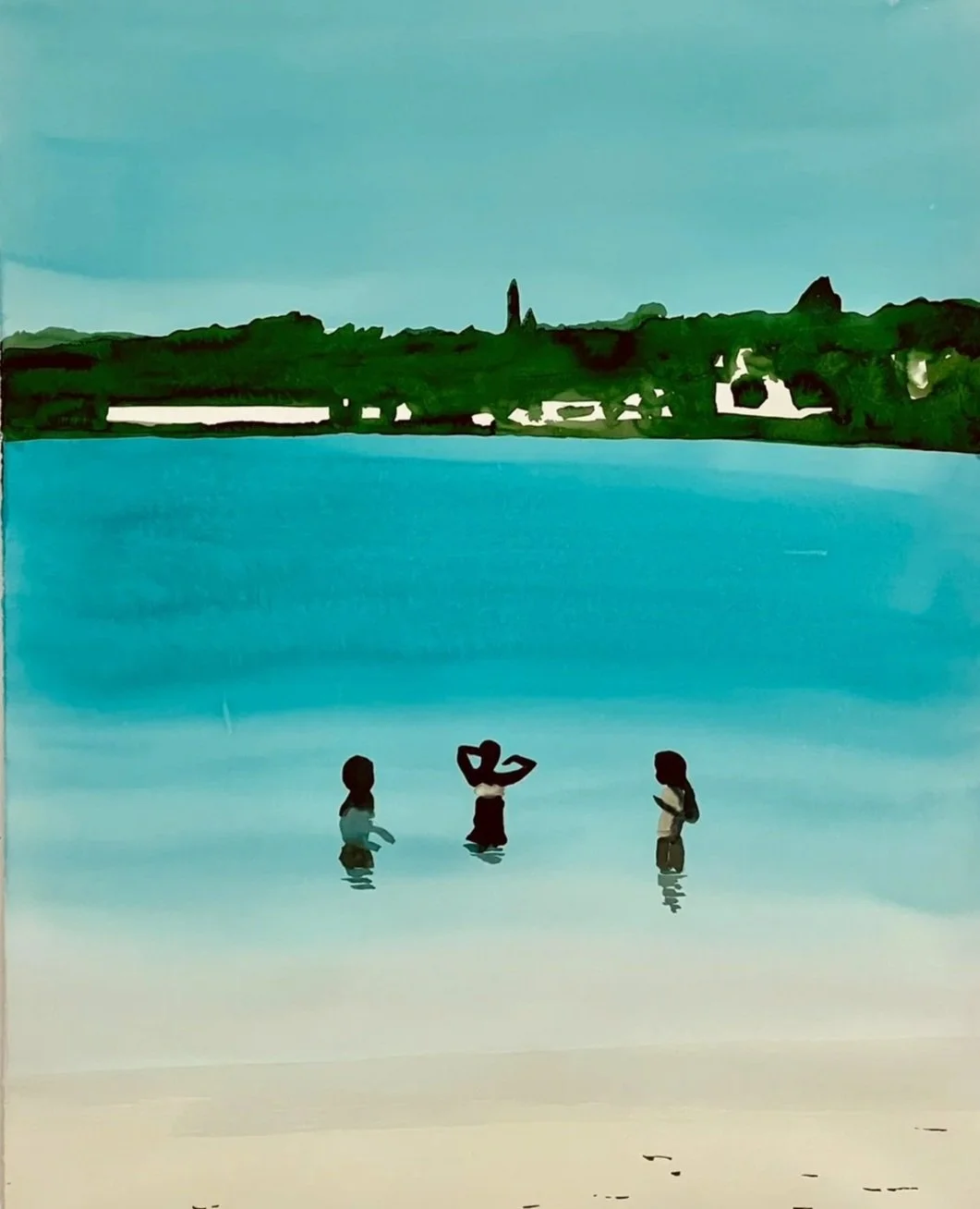    RICHARD DUPONT   Islands 513,  2025 Ink and watercolor on handmade paper 44 x 30 in. 