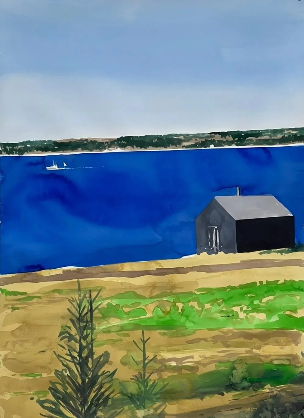   RICHARD DUPONT   Islands 517,  2025 Ink and watercolor on handmade paper 44 x 30 in. 