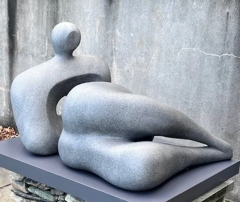   CORNELIA KUBLER KAVANAGH   AfterMoore , 2025 Hard-coated EPS foam with a grey granite faux finish on a 3" thick urethane base 30 1⁄2 H × 46 1⁄2 L × 36 D in.   