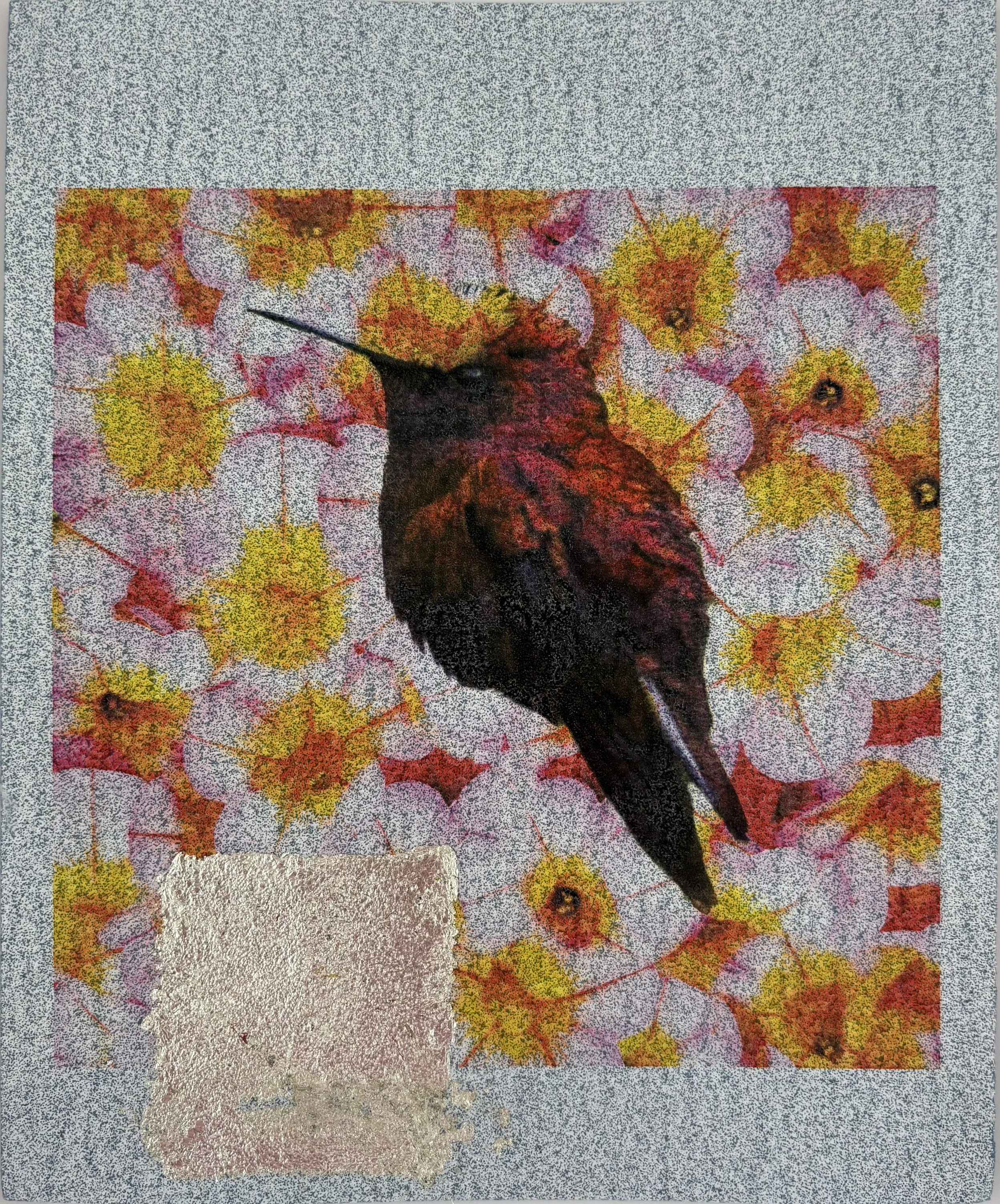   PHILIPPE CHENG   Untitled , 2026 Sandpaper with gold leaf 9 x 11 in. 14 1/3 x 12 1/4 in. (framed dimensions) 